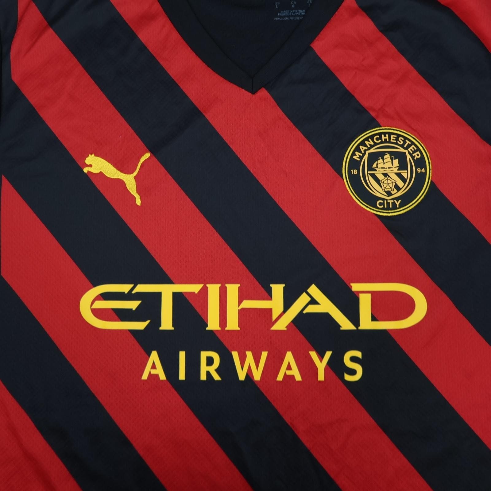 Manchester City Away Shirt Mens Large Black 2022 2023 EPL Football Puma Etihad photo 4