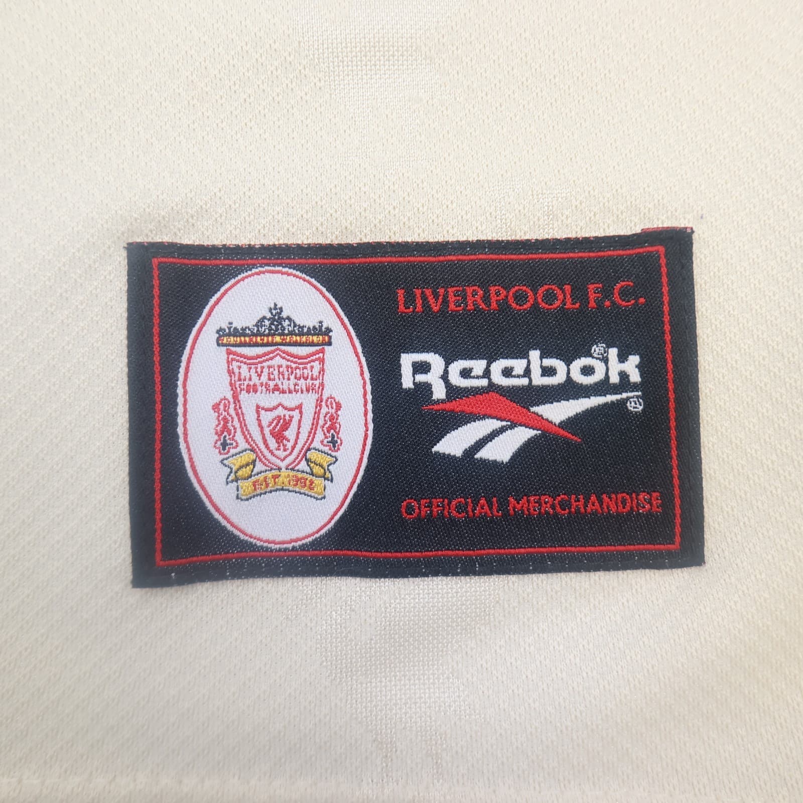 Vintage Liverpool Shirt Medium Beige Away Kit 1996 1997 Reebok Jersey 38/40 90s photo 3