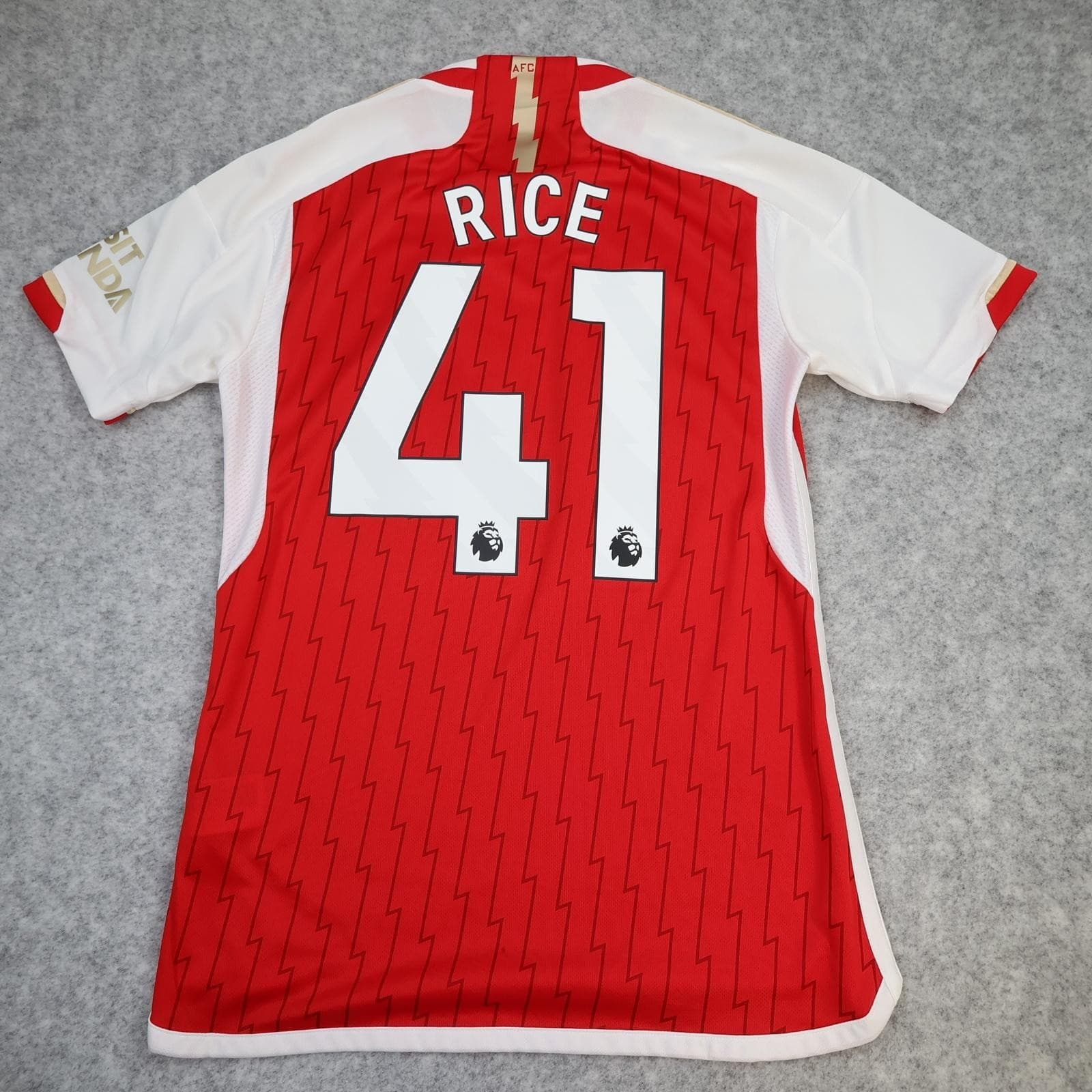 Arsenal Shirt Mens Small Red Home 2023 2024 EPL Football Adidas Rice 41 Jersey