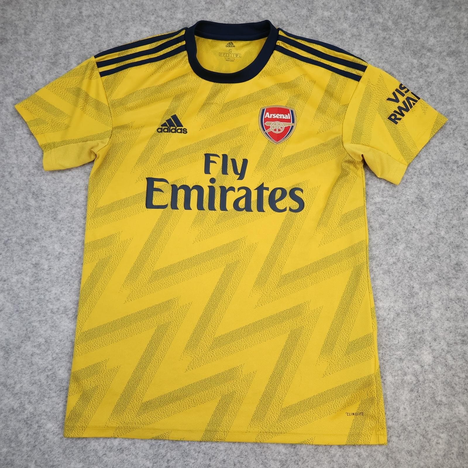 Arsenal Away Shirt Mens Small Yellow 2019 2020 Football Adidas Saka 77 Jersey photo 2