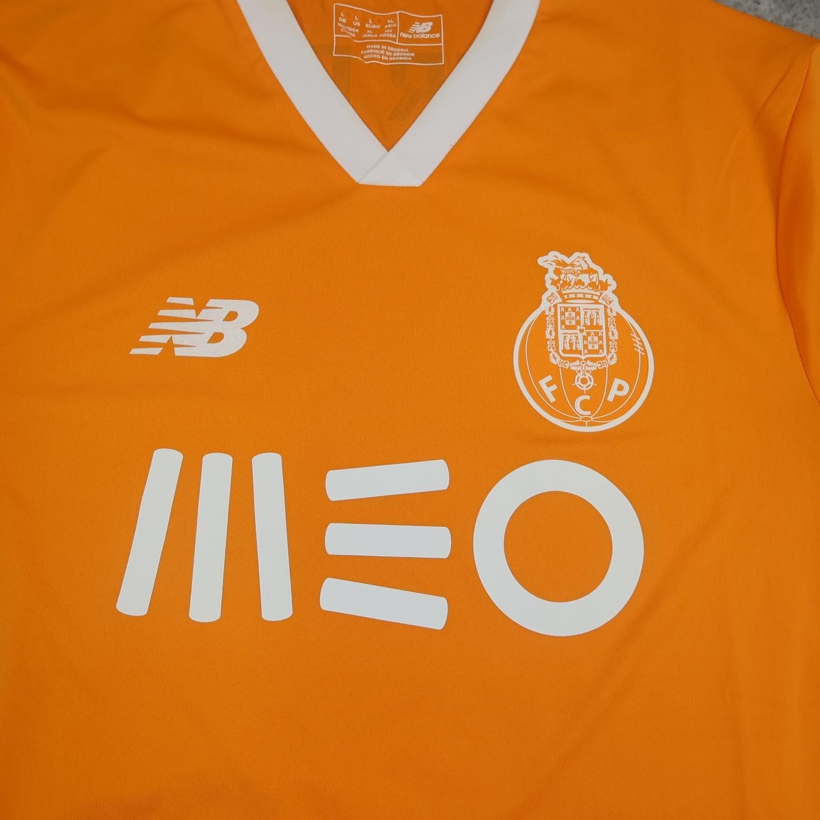 FC Porto Shirt Mens Large Orange Away 2017 2018 Football New Balance MEO Jersey photo 4