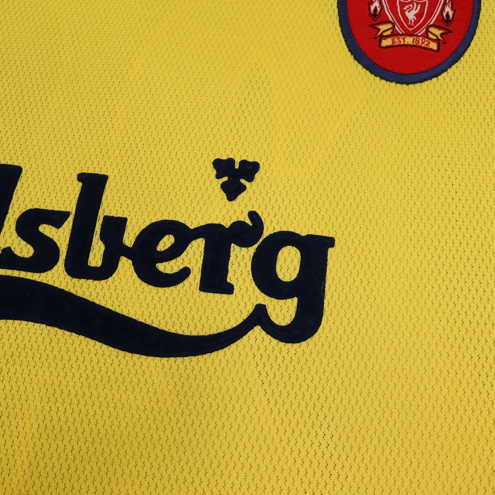 Vintage Liverpool Away Shirt Mens Large 1997 1999 Yellow Reebok Gerrard Jersey photo 5