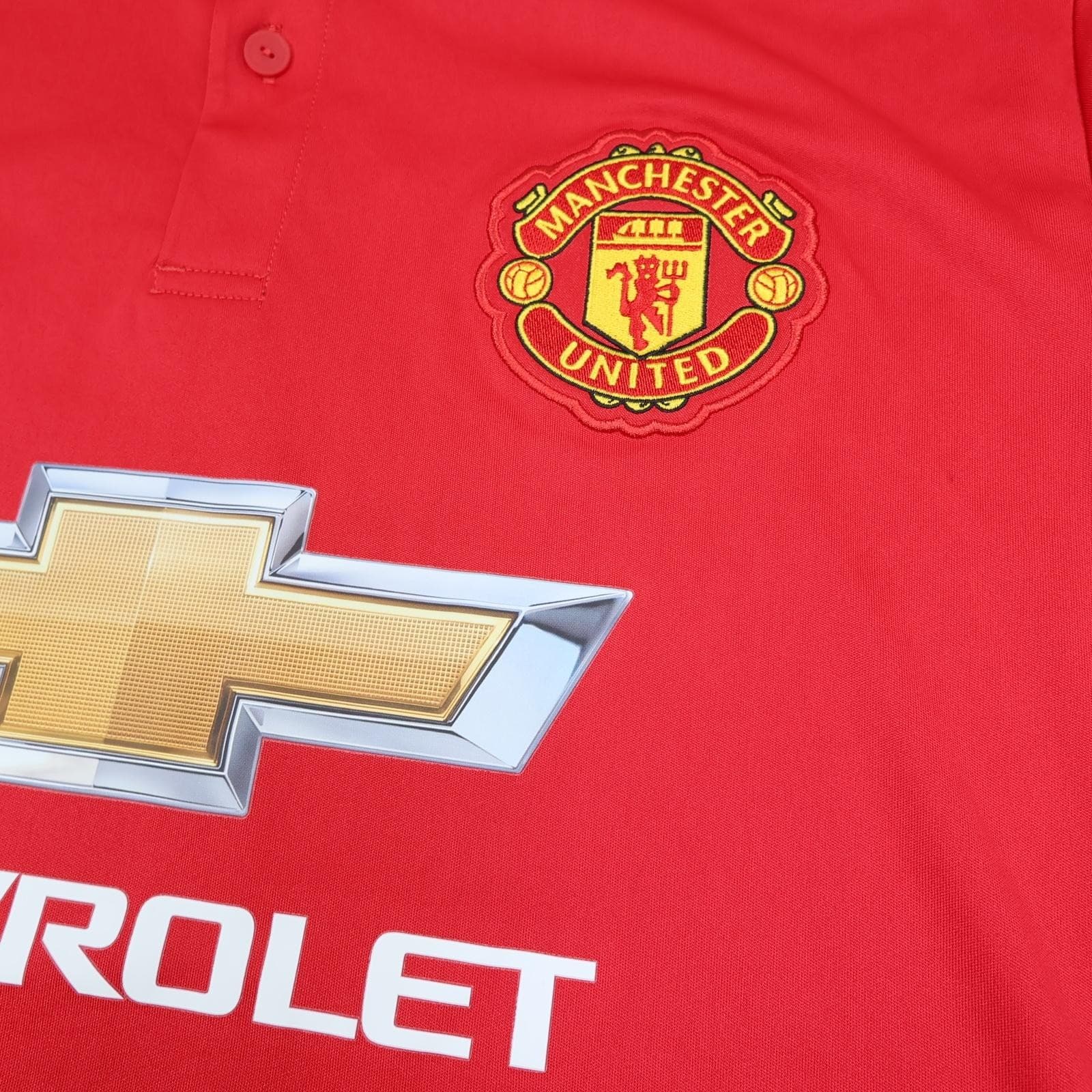 Manchester United Shirt Mens Large Red Home 2017 2018 Football Adidas Lukaku 9 photo 4
