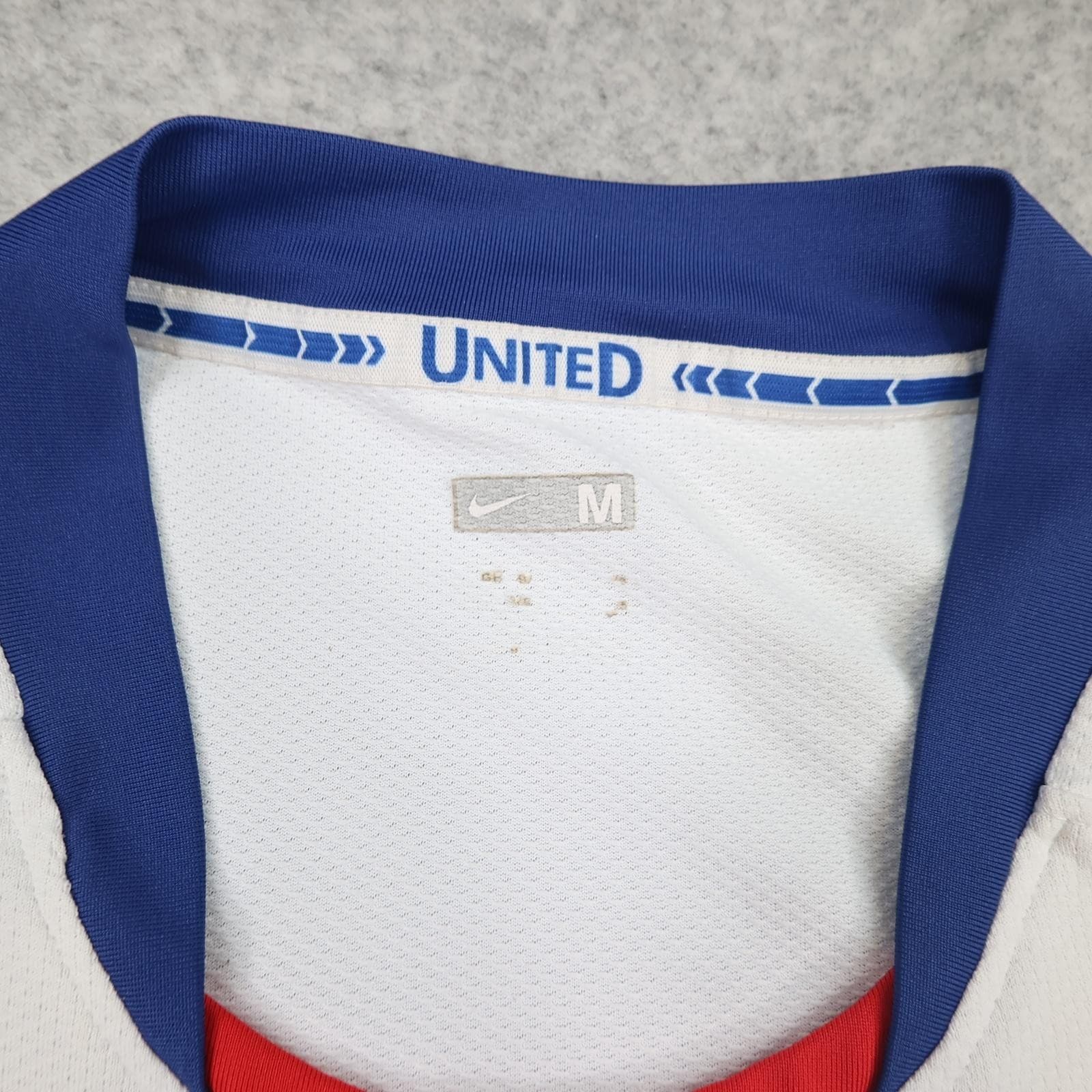 Manchester United Shirt Mens Medium White Away EPL 2008 2009 Nike AIG Jersey photo 6