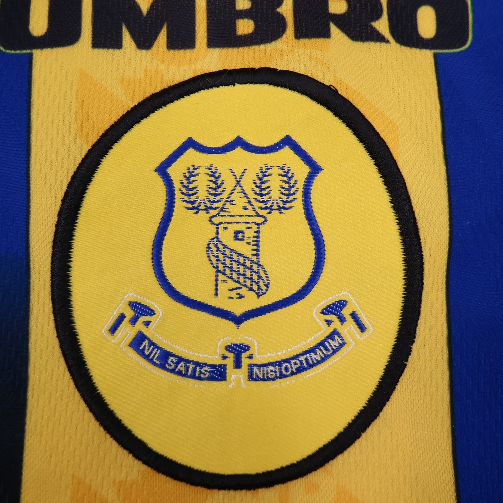 Vintage Everton Shirt Medium Yellow Away Kit 1996 1998 Away Soccer Jersey 3076 photo 7