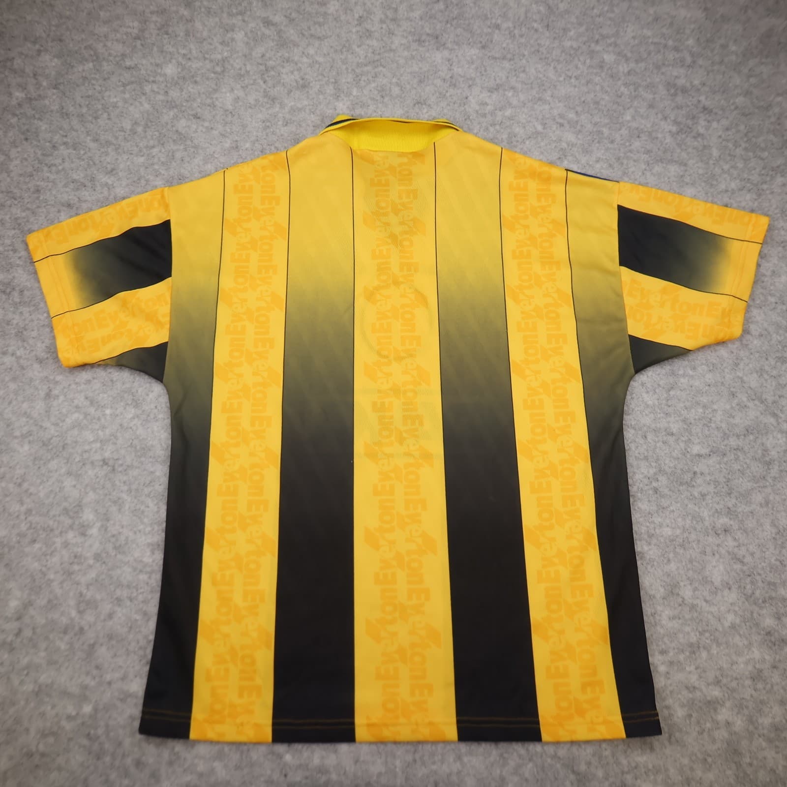 Vintage Everton Shirt Medium Yellow Away Kit 1996 1998 Away Soccer Jersey Danka photo 2