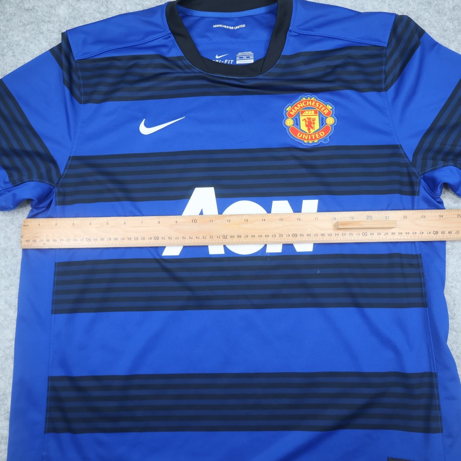 Manchester United Shirt 2XL Away Blue Kit 2011 2012 Soccer Jersey photo 13
