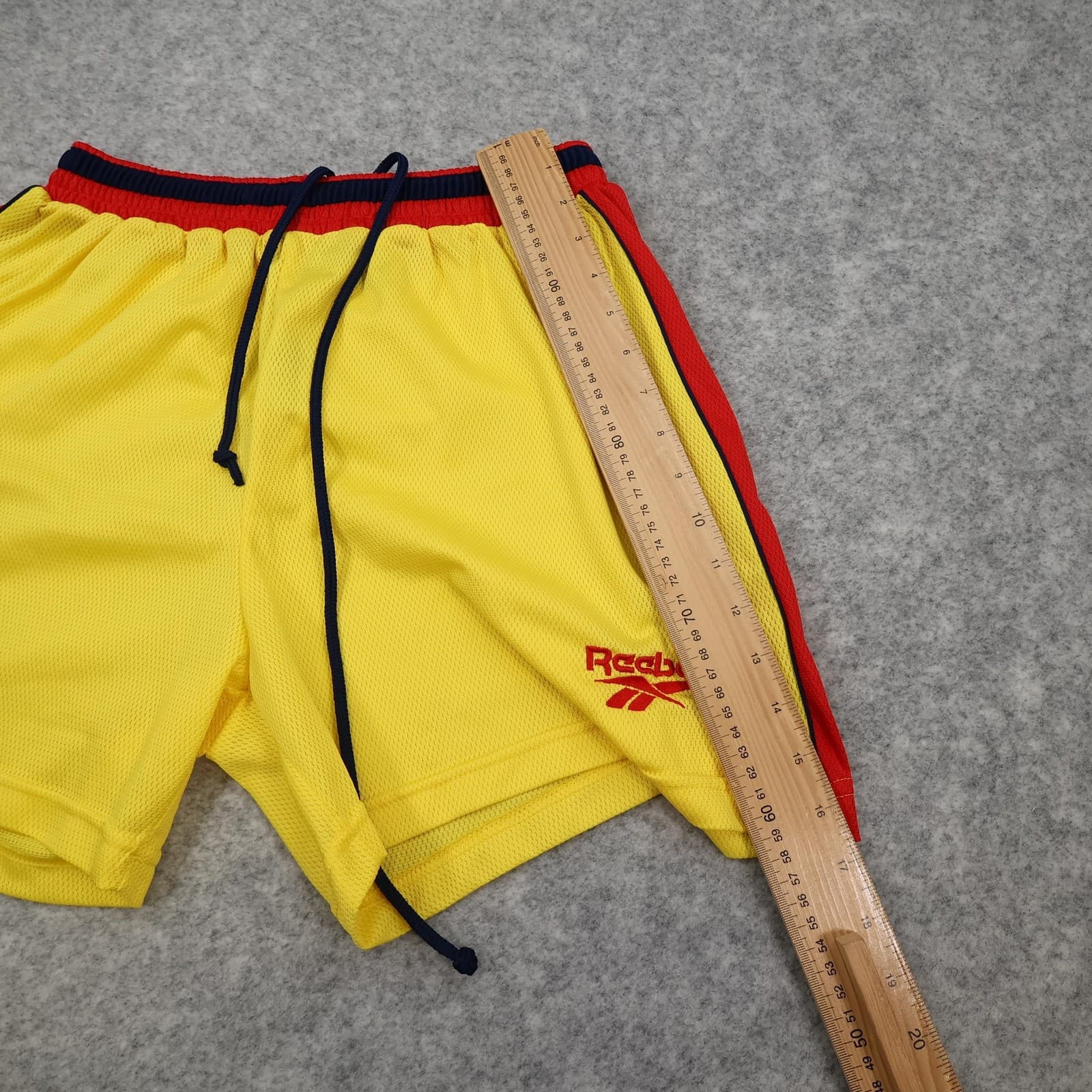 Vintage Liverpool Shorts Mens Large Yellow Red Football Reebok Soccer 1997 1999 photo 6