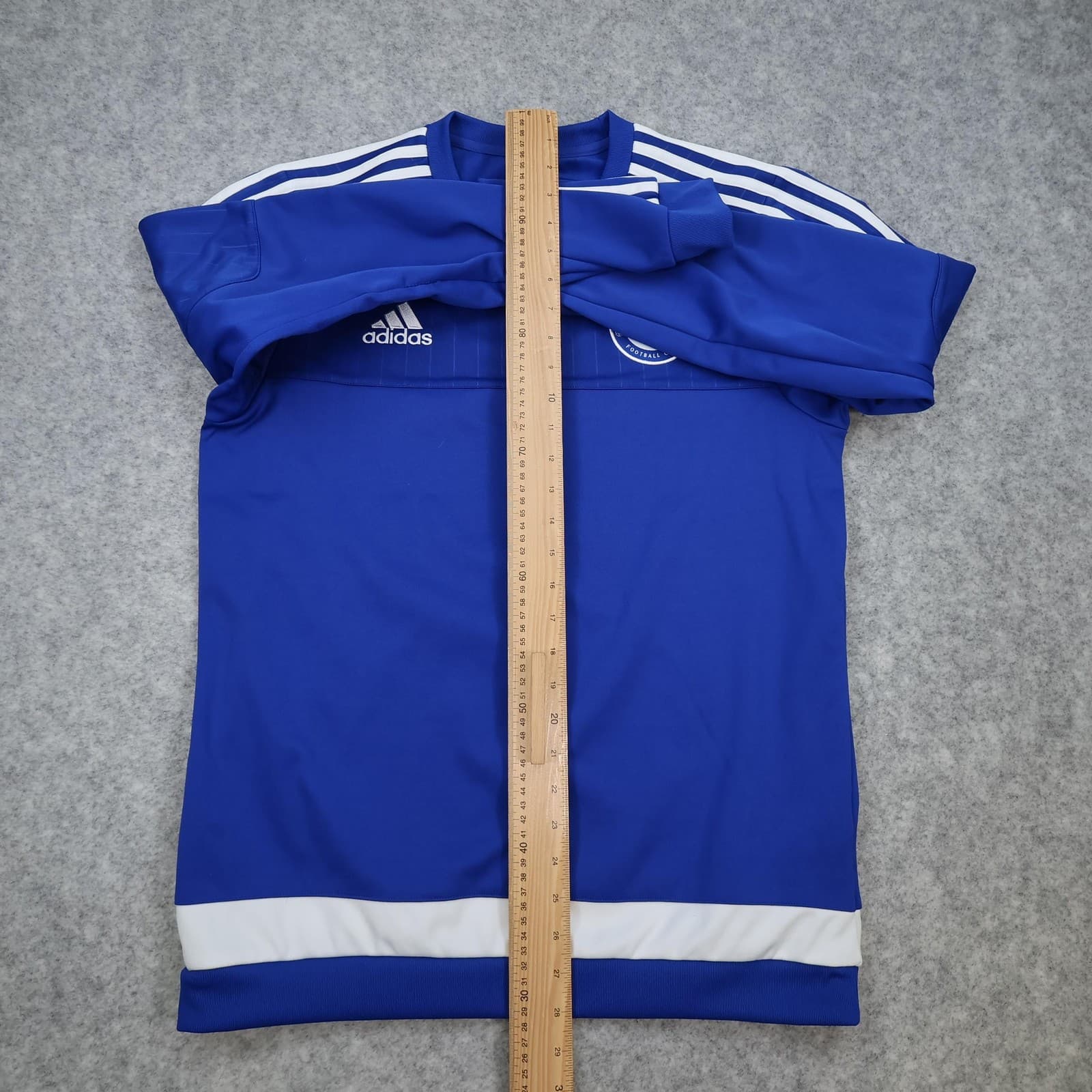 Chelsea Drill Top Mens Medium Blue Football Adidas Soccer Jumper 2015 2016 photo 10