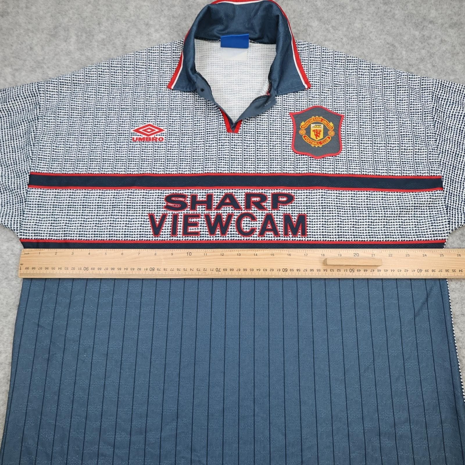Vintage Manchester United Shirt Mens 2XL Grey Away 1995 1996 Umbro Cantona 7 photo 11