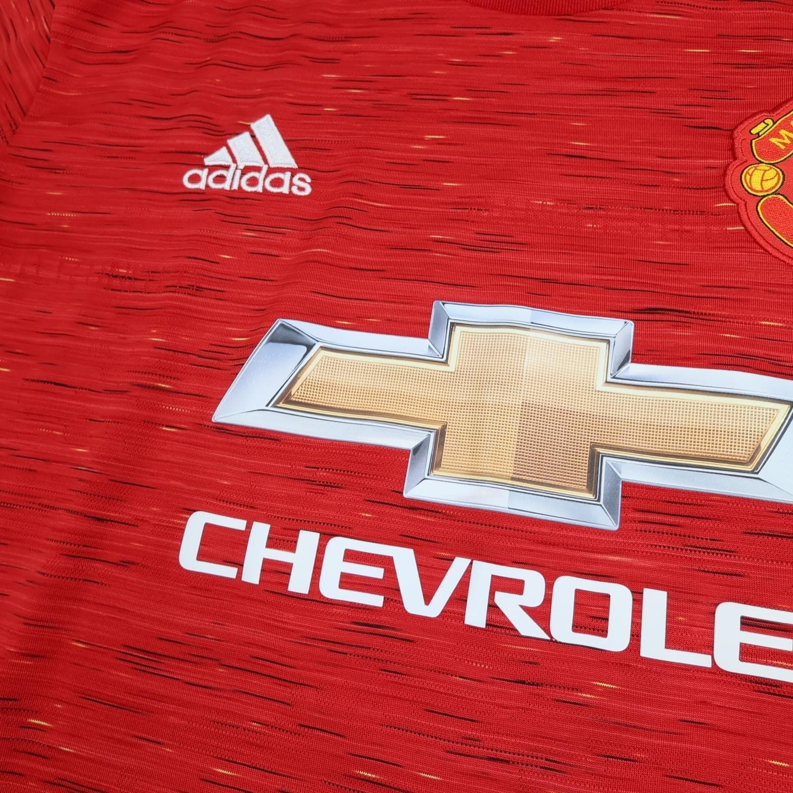 Manchester United Shirt Mens 2XL Red Home 2020 2021 Football Adidas Chevrolet photo 3