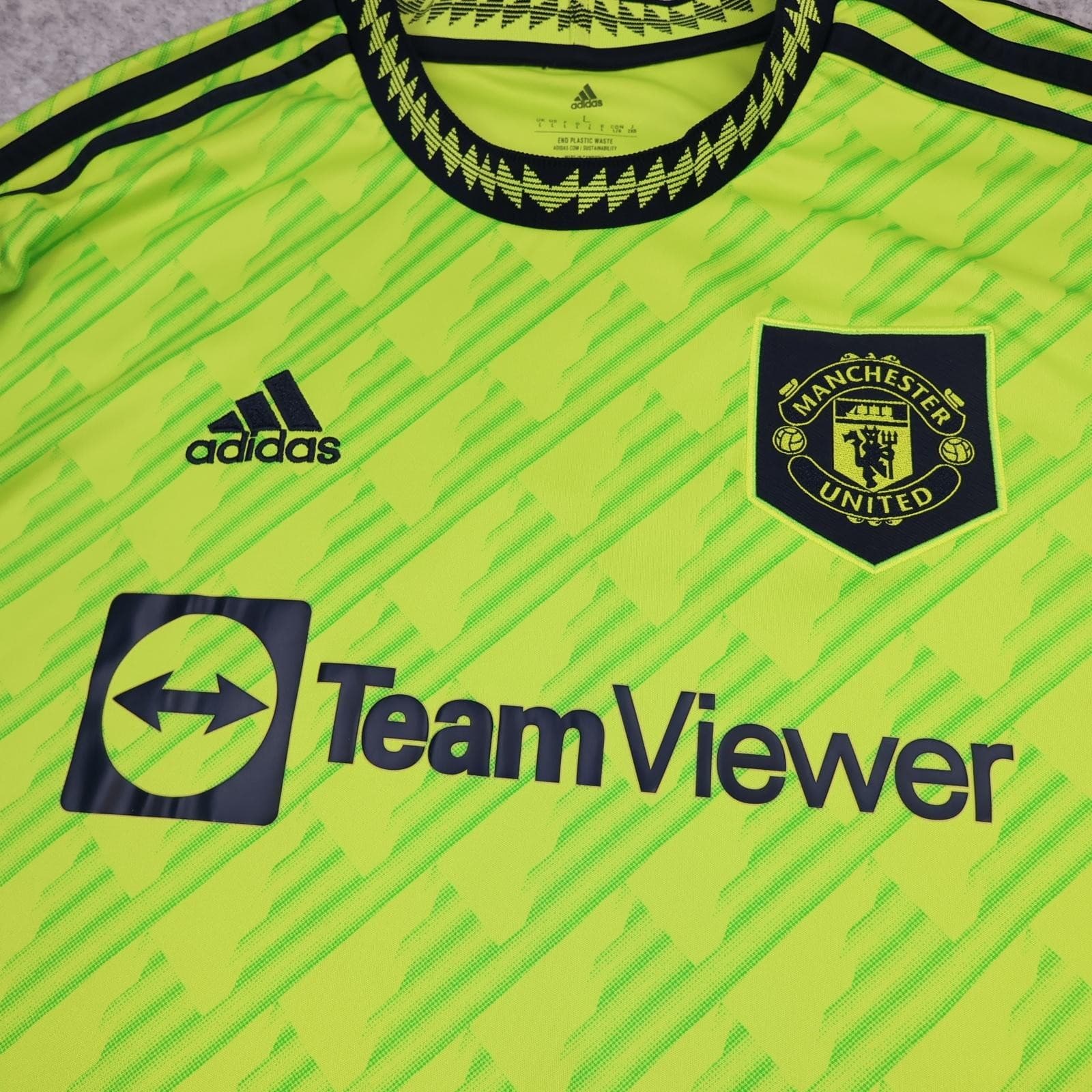 Manchester United Shirt Mens Large 3rd Kit 2022 2023 Football Adidas Garnacho 49 photo 3