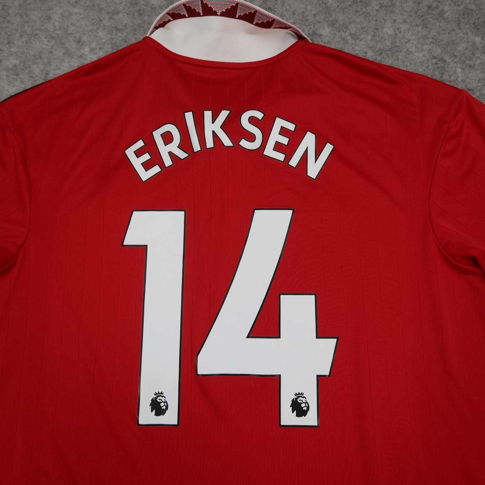 Manchester United Shirt Mens Large Red Home 2022 2023 Football Adidas Eriksen 14 photo 16
