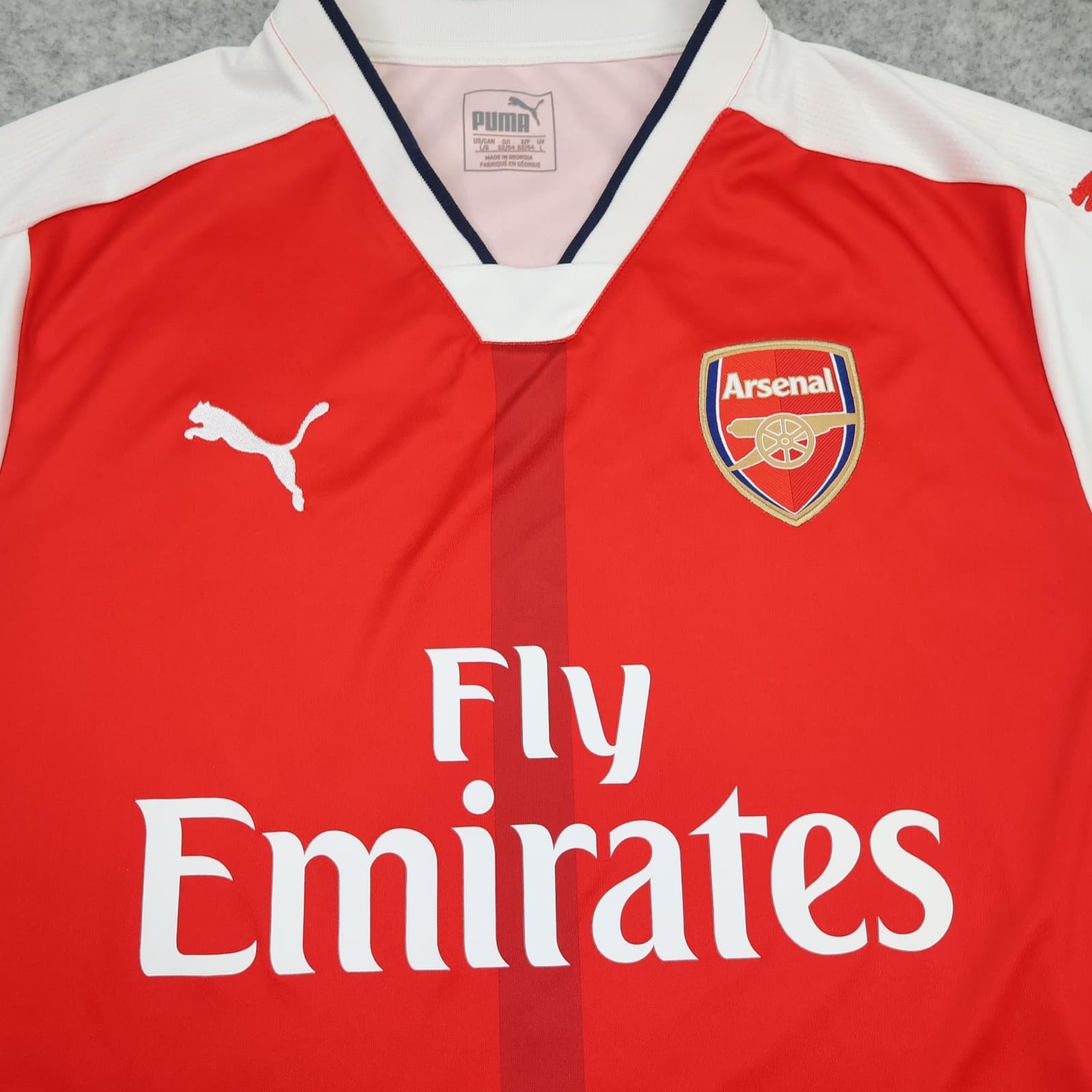 Arsenal Shirt Mens Large Red Home 2016 2017 EPL Football Puma Fly Emirates photo 3