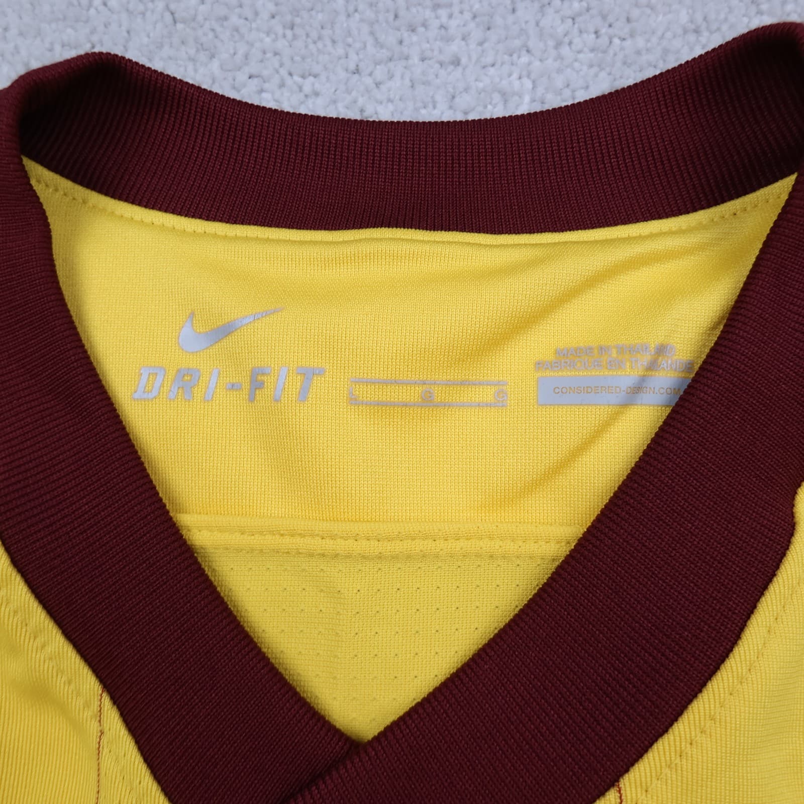 Arsenal Shirt Large Yellow Away Kit 2010 2013 Nike Soccer Jersey Football photo 7