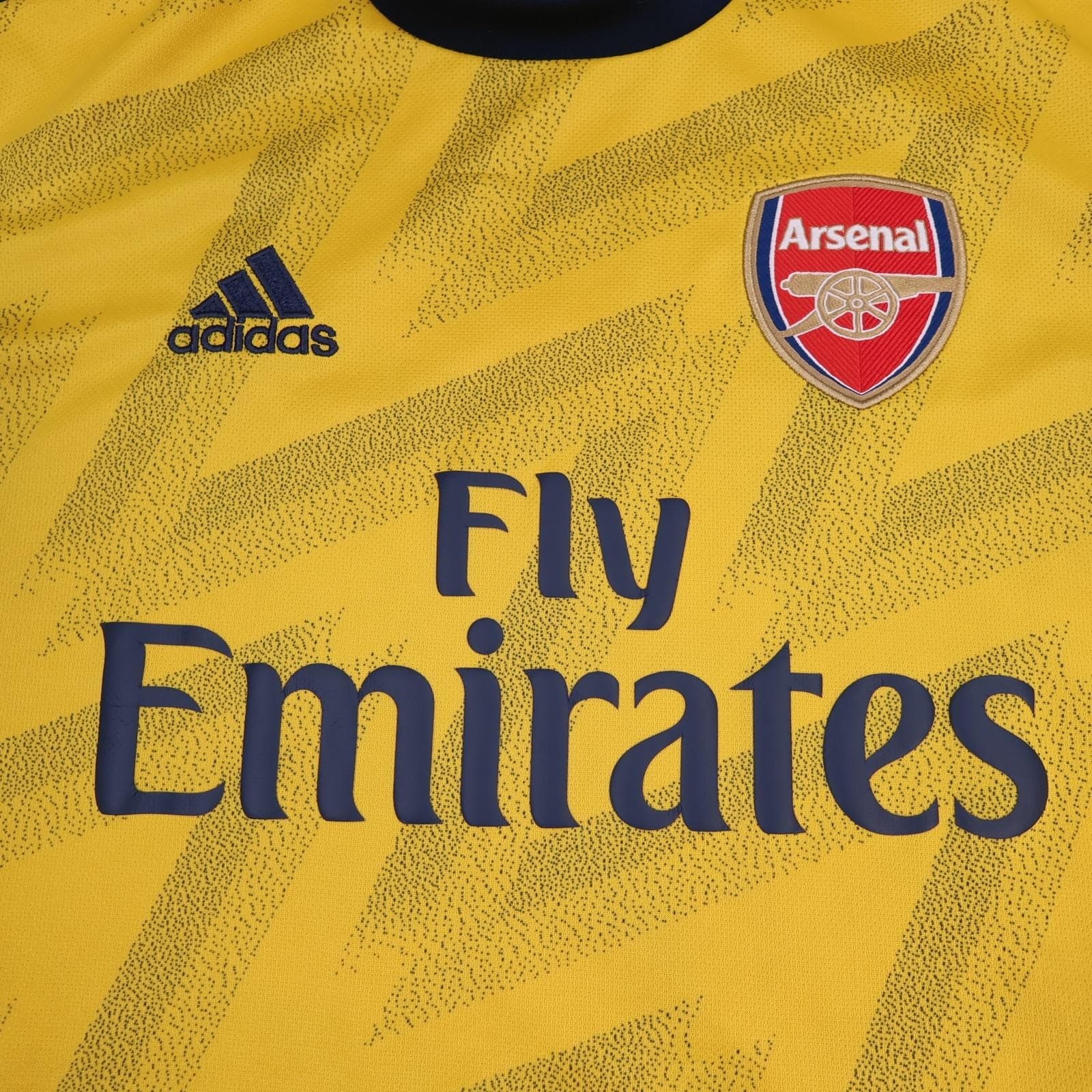 Arsenal Away Shirt Mens Small Yellow 2019 2020 Football Adidas Saka 77 Jersey photo 3