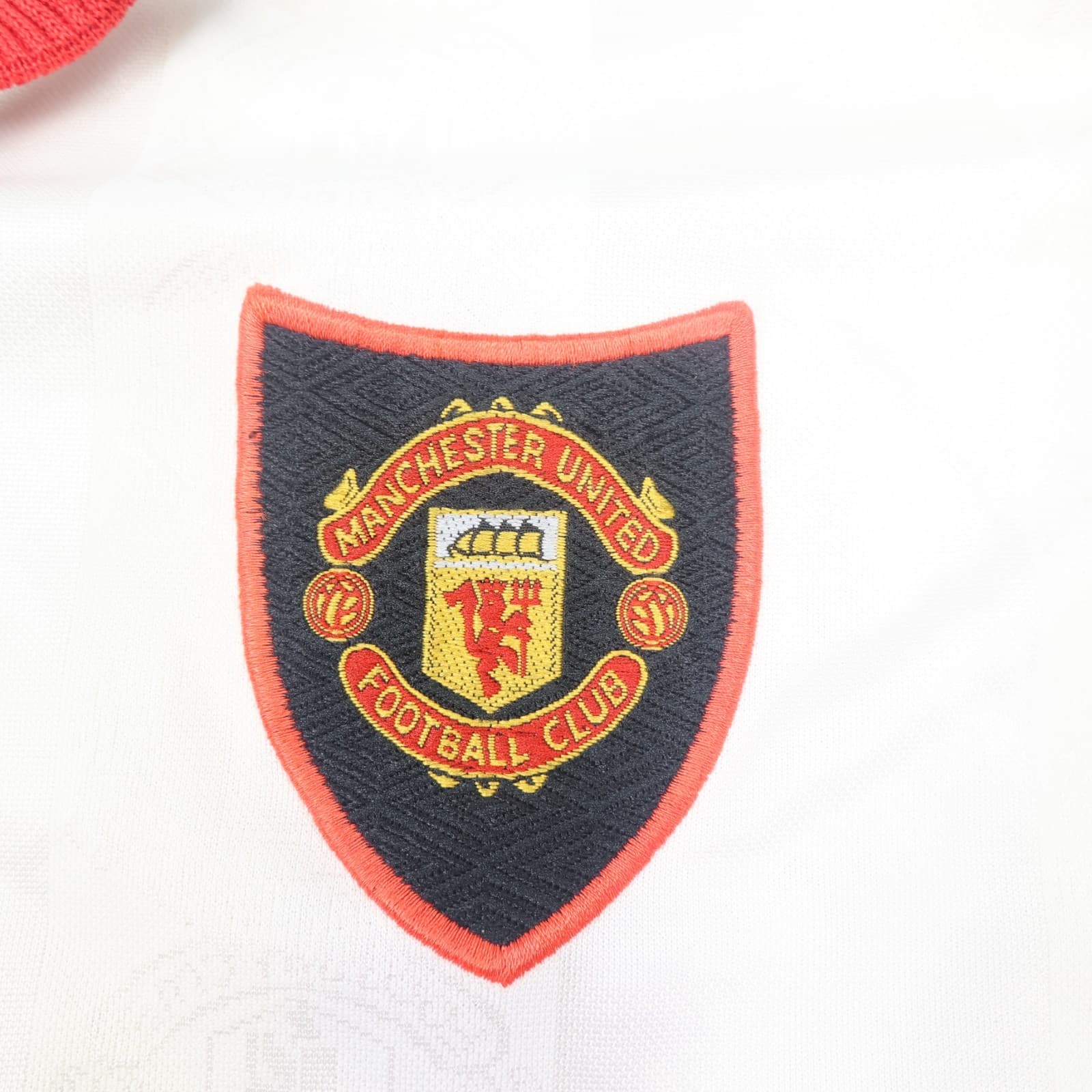 Vintage Manchester United Shirt Kids Large White Away Kit 1997 1999 Umbro Jersey photo 4