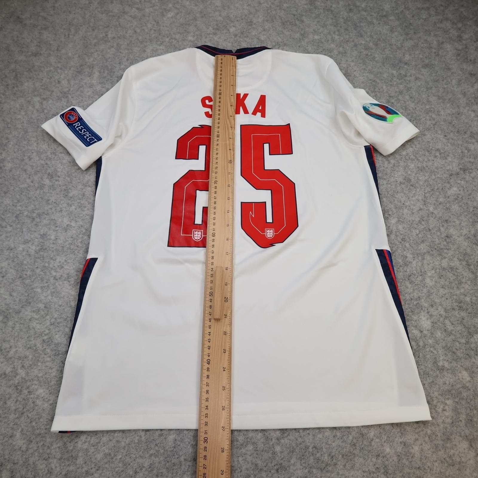 England Home Shirt Mens Medium White 2020 2021 Football Nike Saka 25 Jersey photo 13