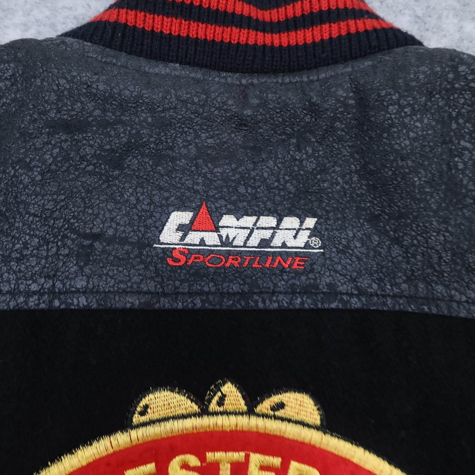 Vintage Manchester United Jacket Mens Medium Black 1990 1992 Campri Sportline photo 13