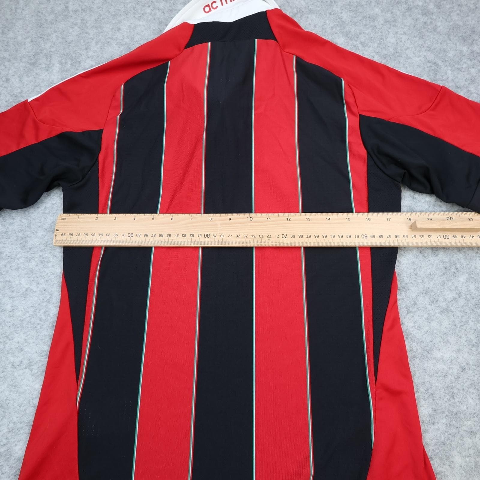 AC Milan Shirt Mens Small Red Black Home 2012 2013 Football Adidas Fly Emirates photo 7