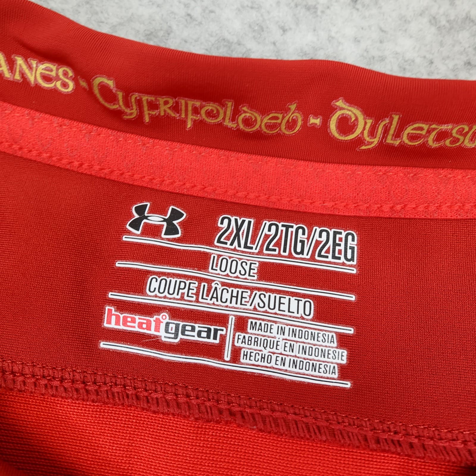 Wales Rugby Shirt Mens XXL Red Rugby Union Under Armour Admiral Jersey photo 6