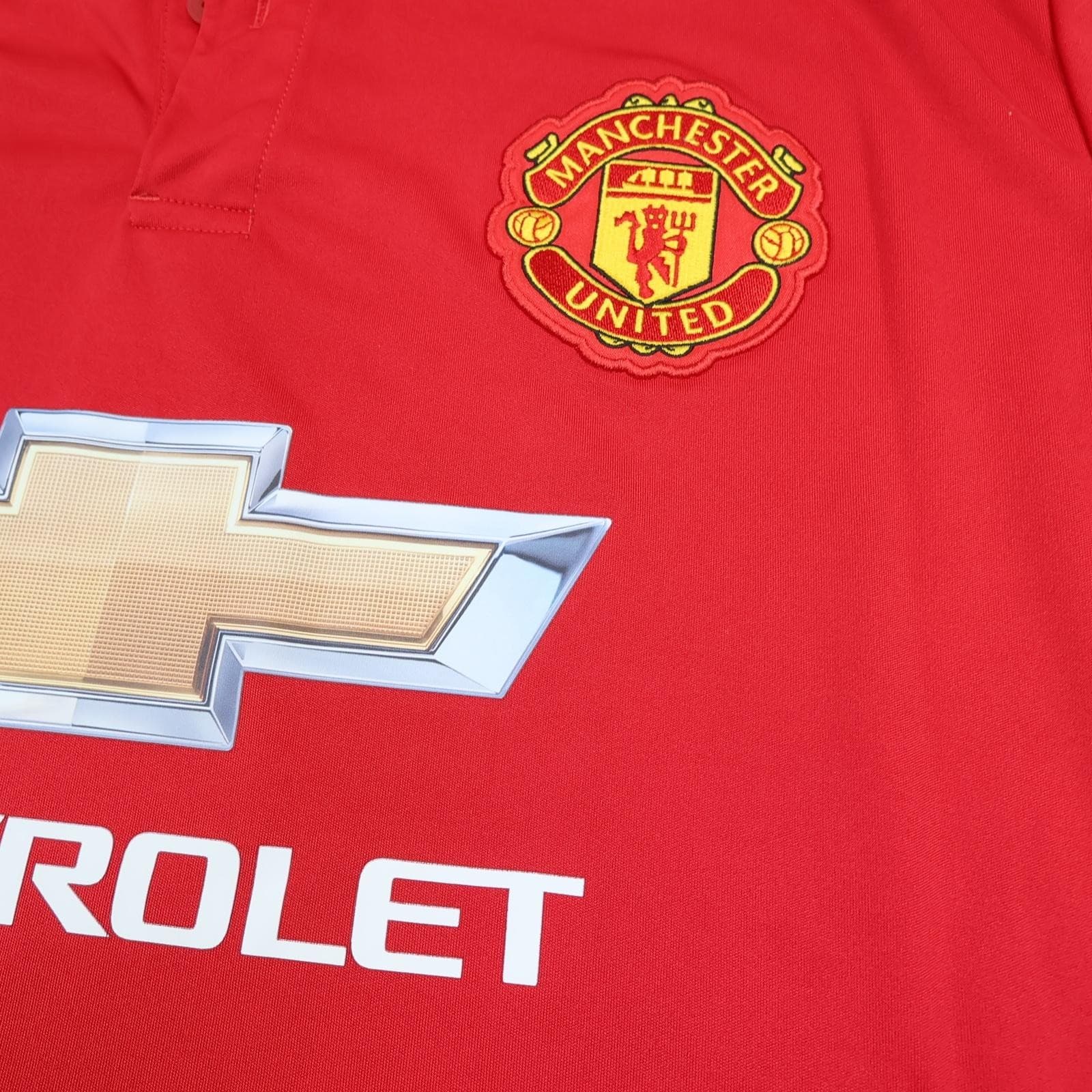 Manchester United Shirt Mens XL Red Home 2017 2018 Football Adidas Chevrolet photo 4