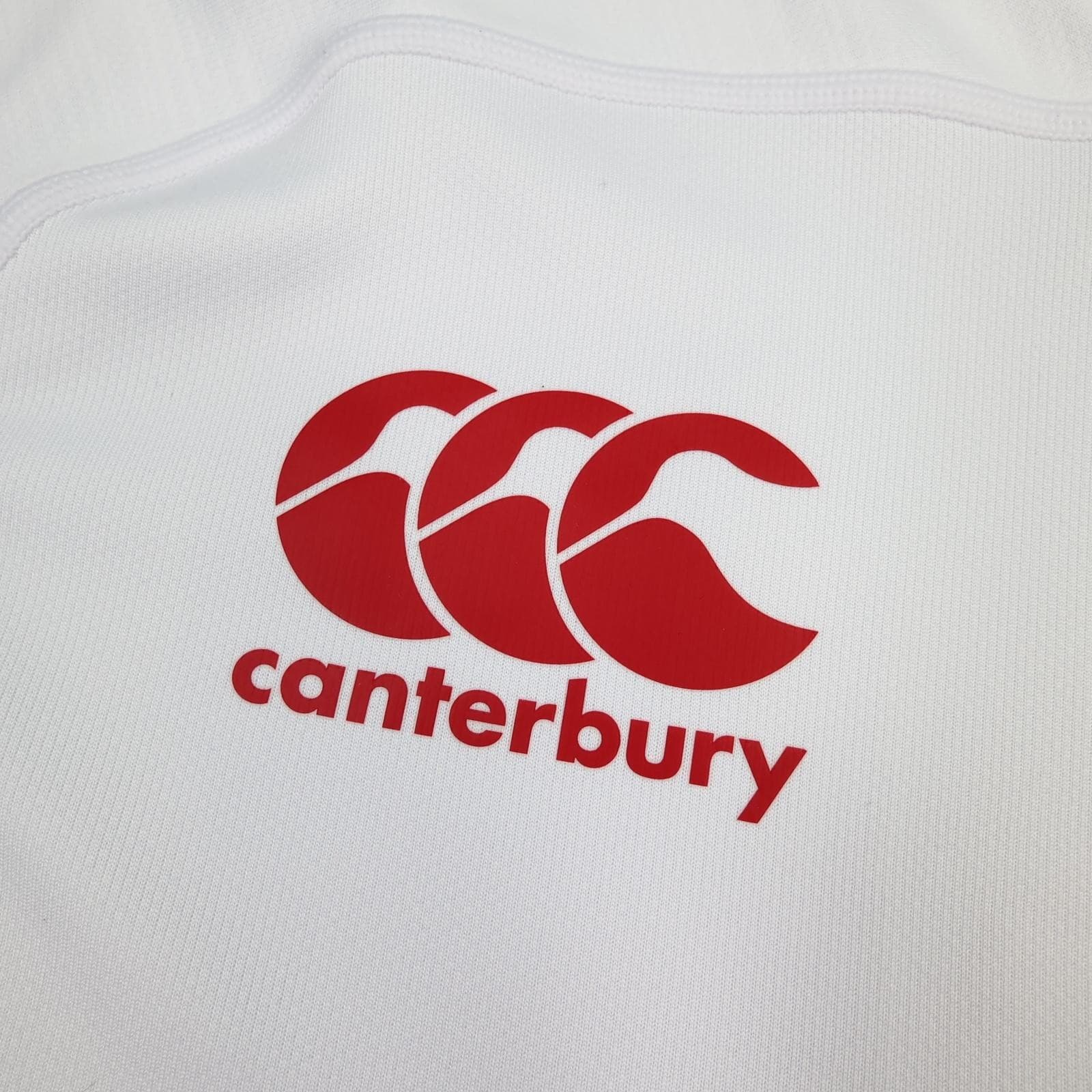 England Rugby Shirt Mens Medium White Rugby Union Canterbury O2 Vapodri Jersey photo 5