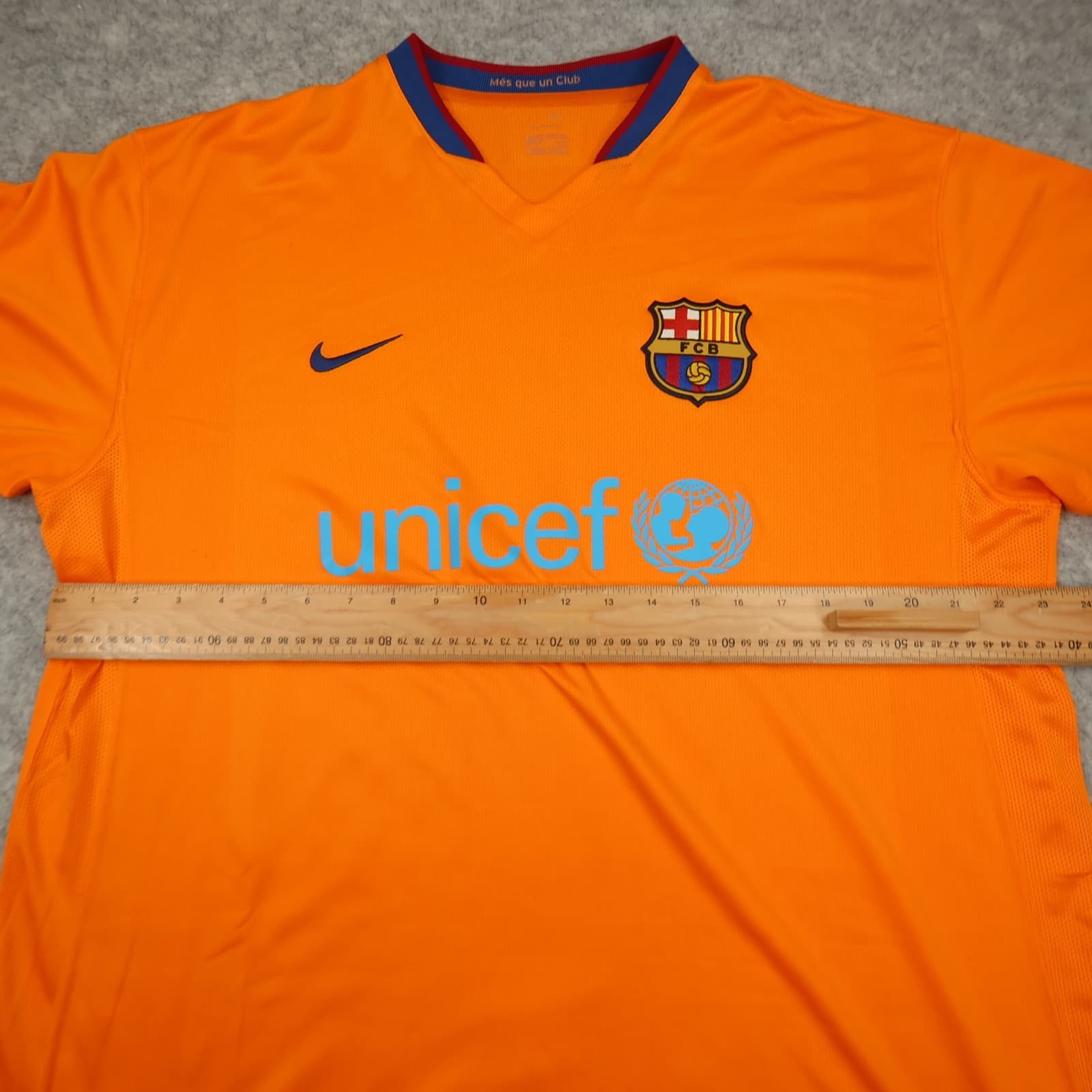Vintage Barcelona Shirt 2XL Orange Away Kit 2006 2007 Nike Soccer Jersey photo 12