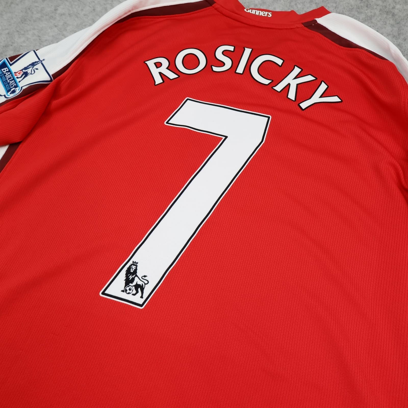 Arsenal Shirt Mens Large Red Home 2008 2010 EPL Nike Soccer Jersey Rosicky 7 photo 10