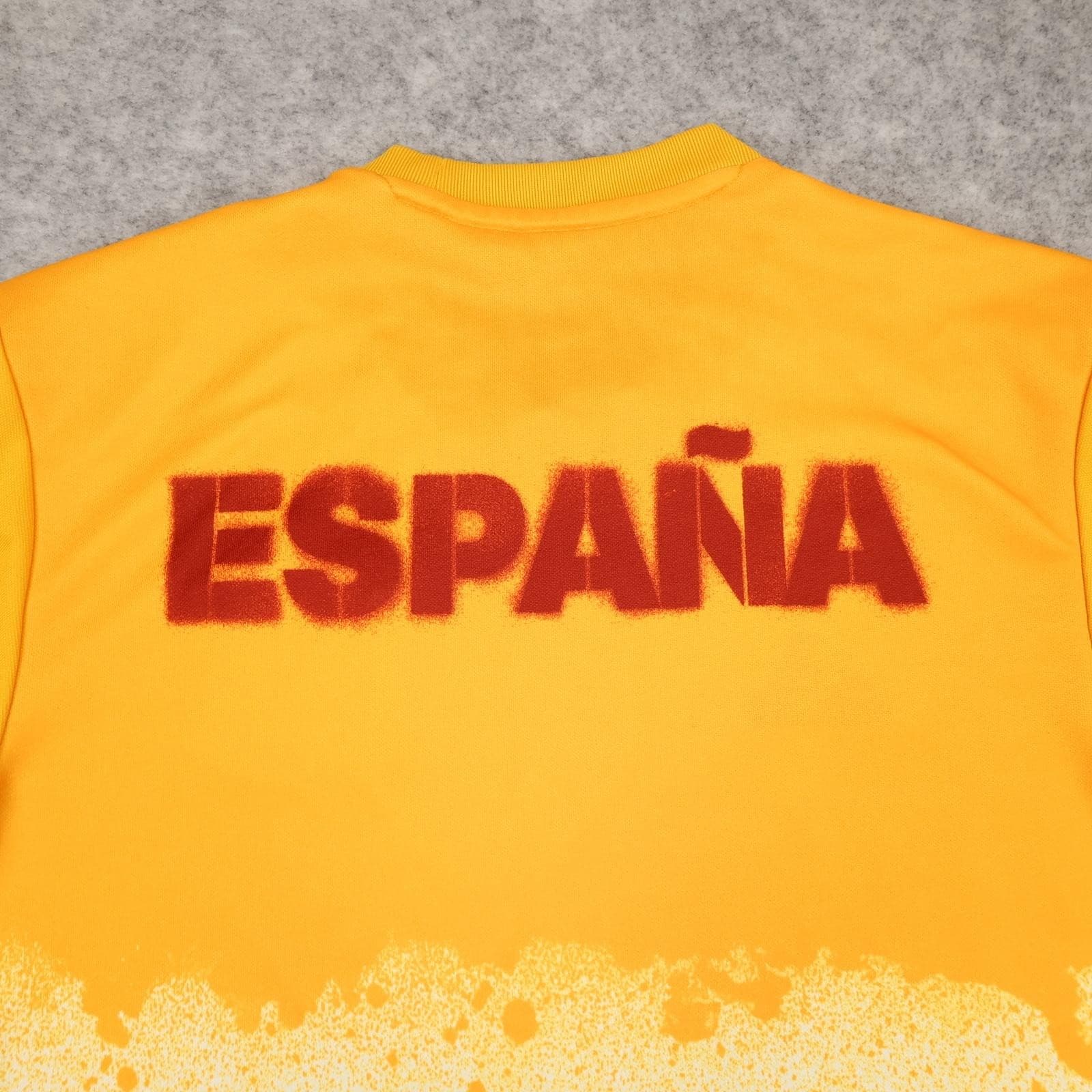 Spain Shirt Mens Medium Yellow Long Sleeve Training Football Adidas Climacool photo 14