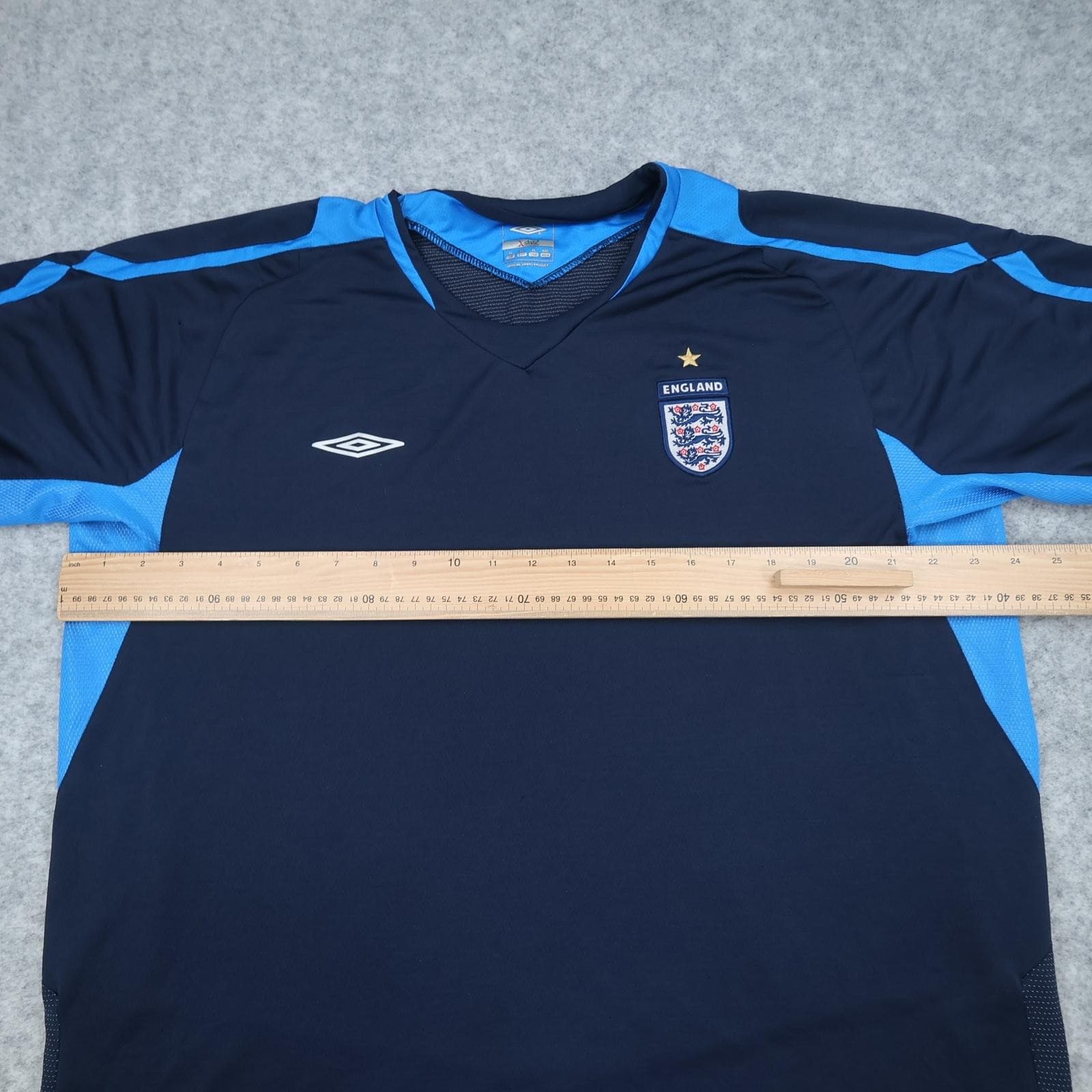 England Training Shirt Mens XL Blue Football Umbro X Static Jersey 2006 2007 photo 7