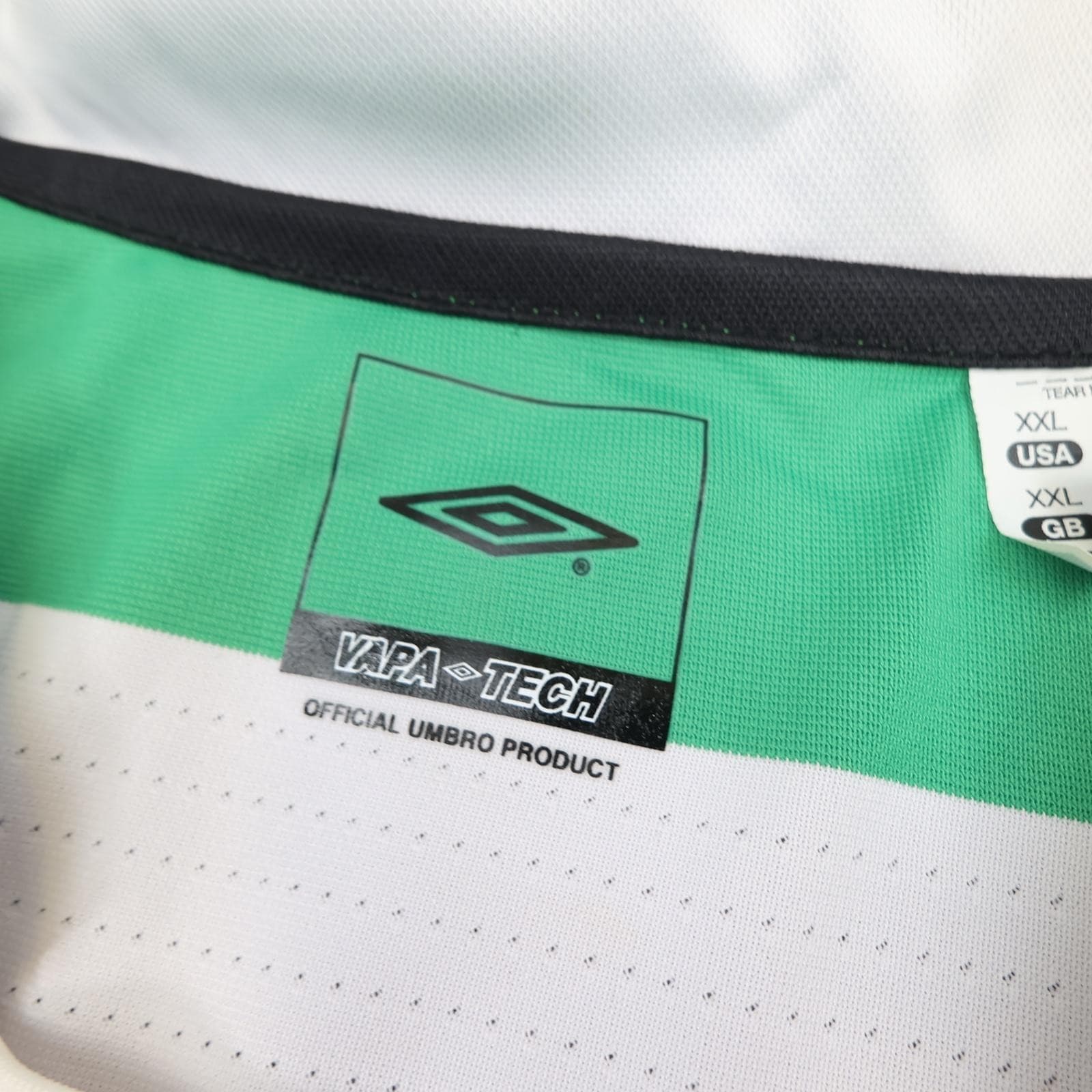 Vintage Celtic Shirt Mens 2XL Green White Home Football Umbro 2004 2005 Carling photo 6