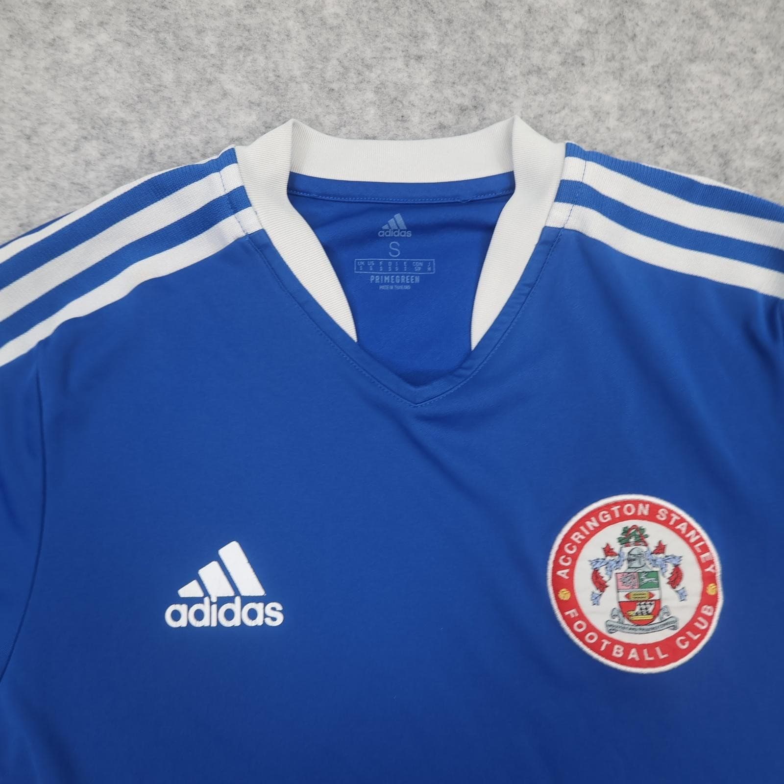 Accrington Stanley Training Shirt Mens Small Blue EFL Football Adidas Jersey photo 3