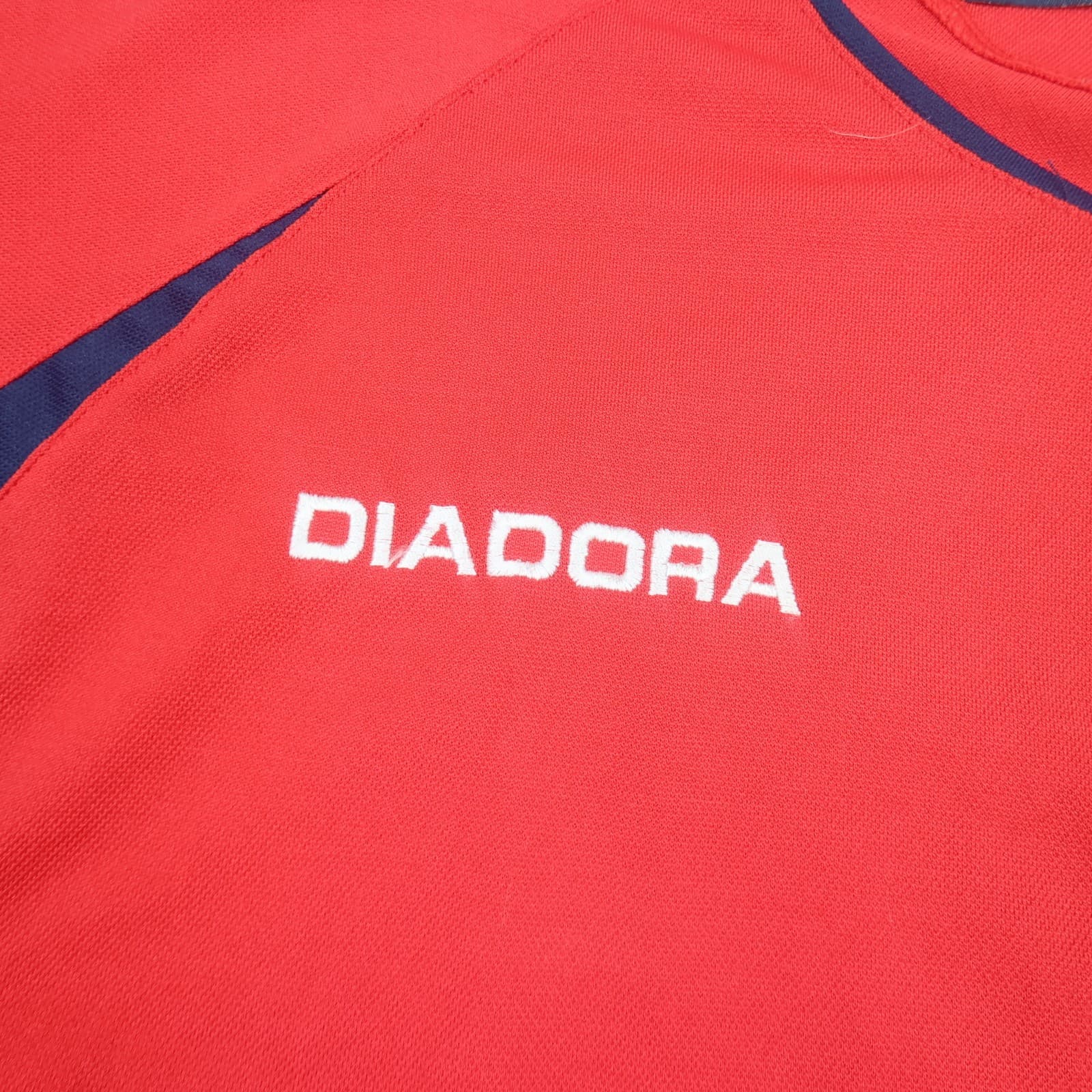 Vintage Rangers Football Shirt Medium Red Training Kit 2003 2004 Diadora Mens photo 3