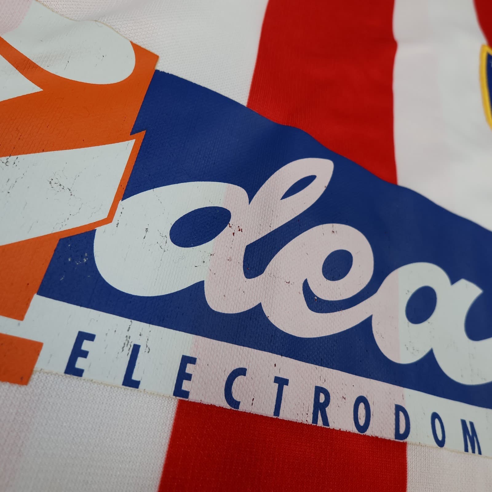 Vintage Atletico Madrid Shirt Large Red Stripe Home Kit 2002 2003 Nike Jersey photo 7