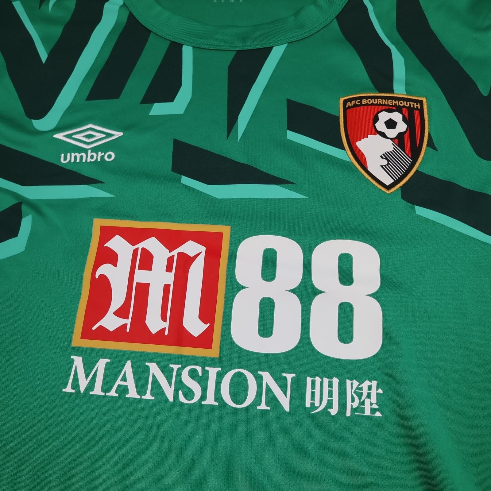 AFC Bournemouth Shirt Mens XL Green Goalkeeper Jersey EPL Football Umbro M88 photo 3