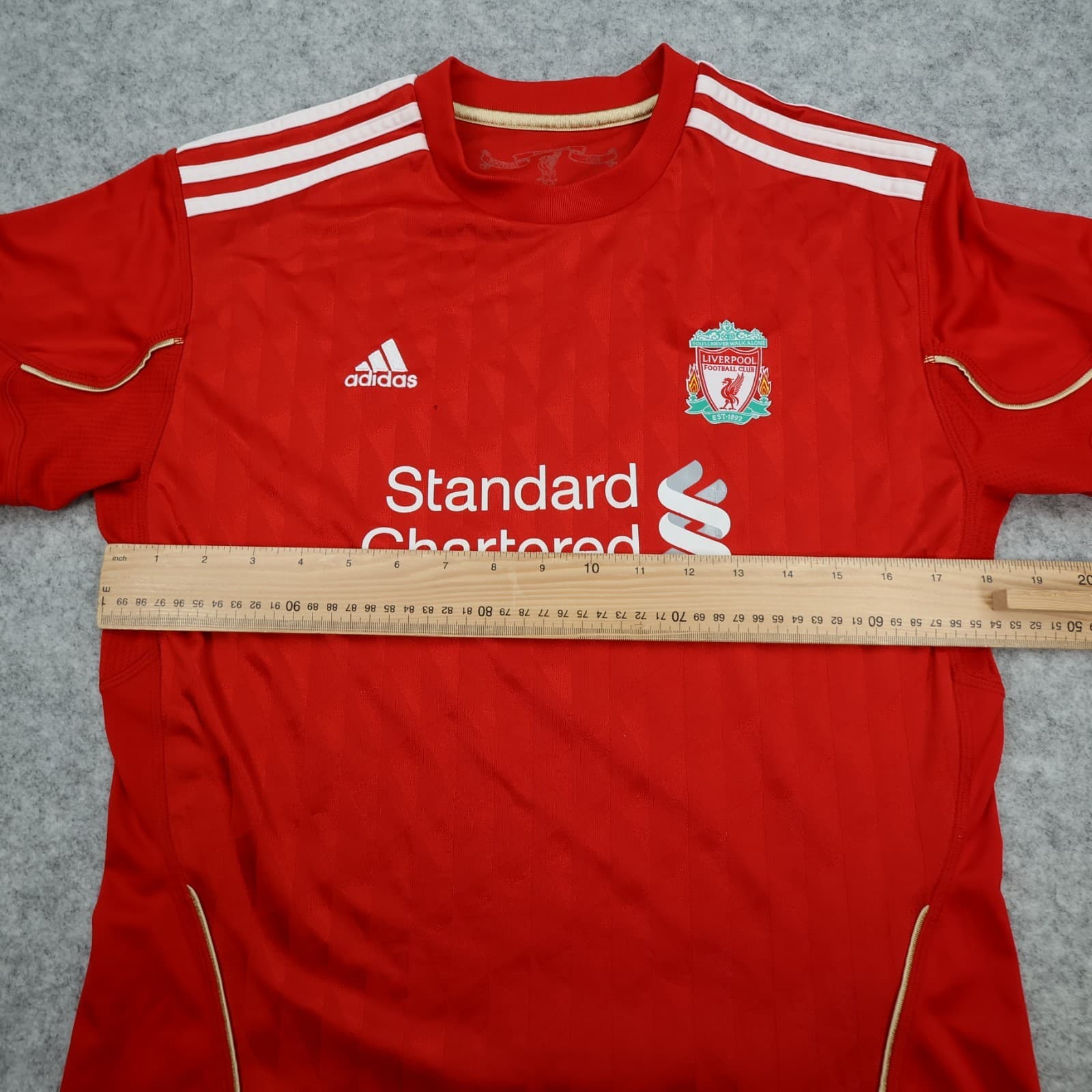 Vintage Liverpool Shirt Extra Small Red Home Kit 2010 2011 Adidas Jersey photo 13