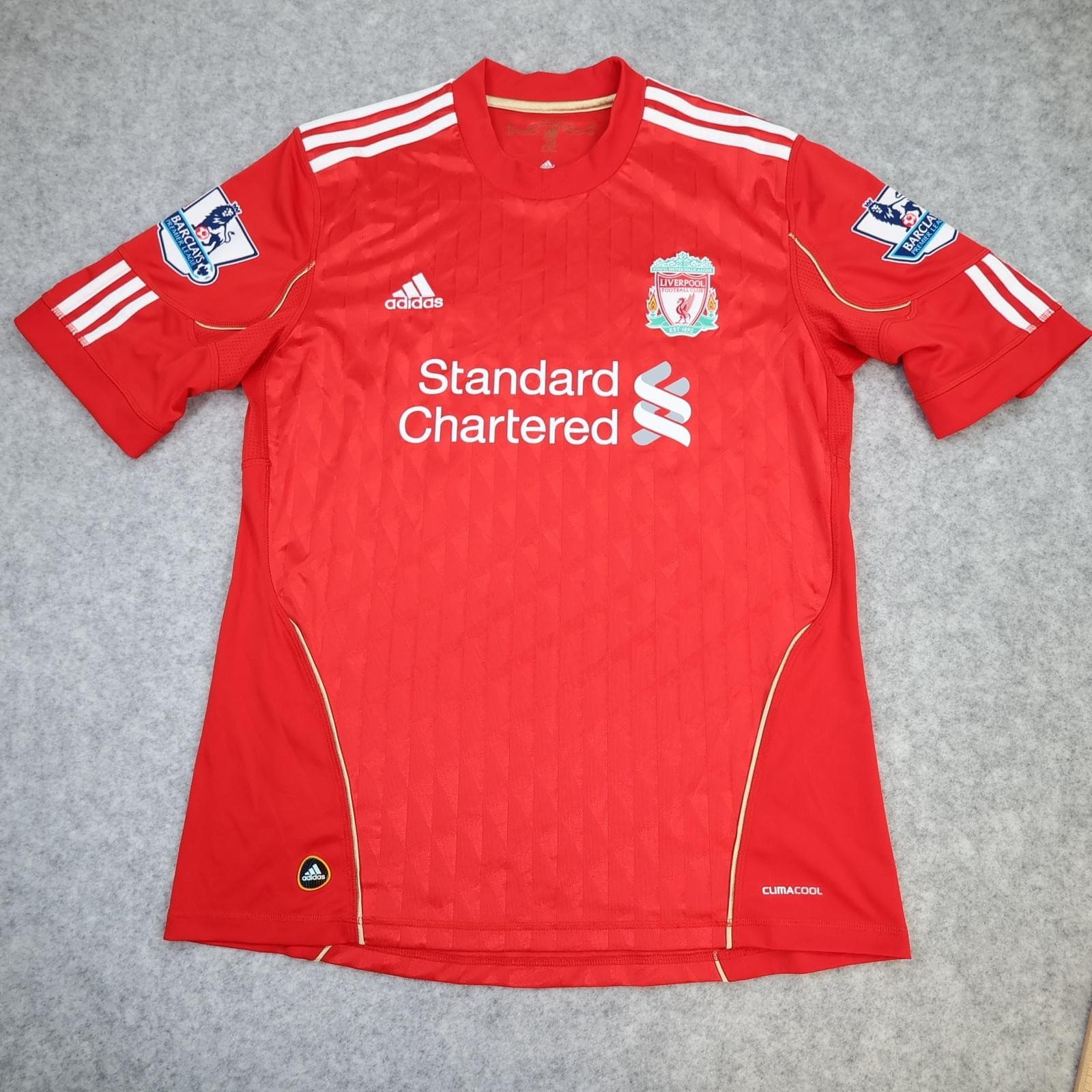Liverpool Shirt Mens Large Red Home 2010 2012 Football Adidas Jersey Torres 9 photo 2