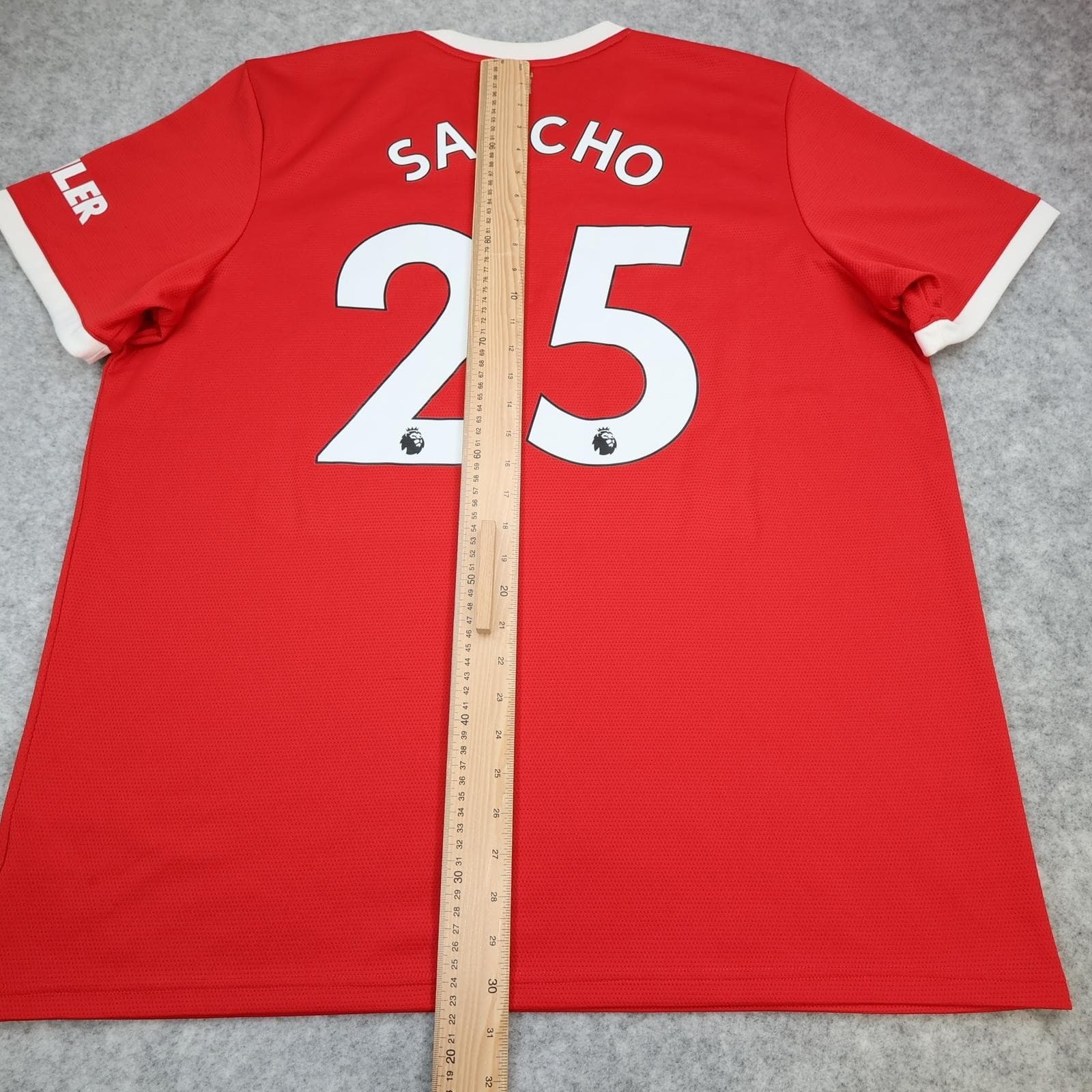 Manchester United Shirt Mens 2XL Red Home 2021 2022 Football Adidas Sancho 25 photo 13