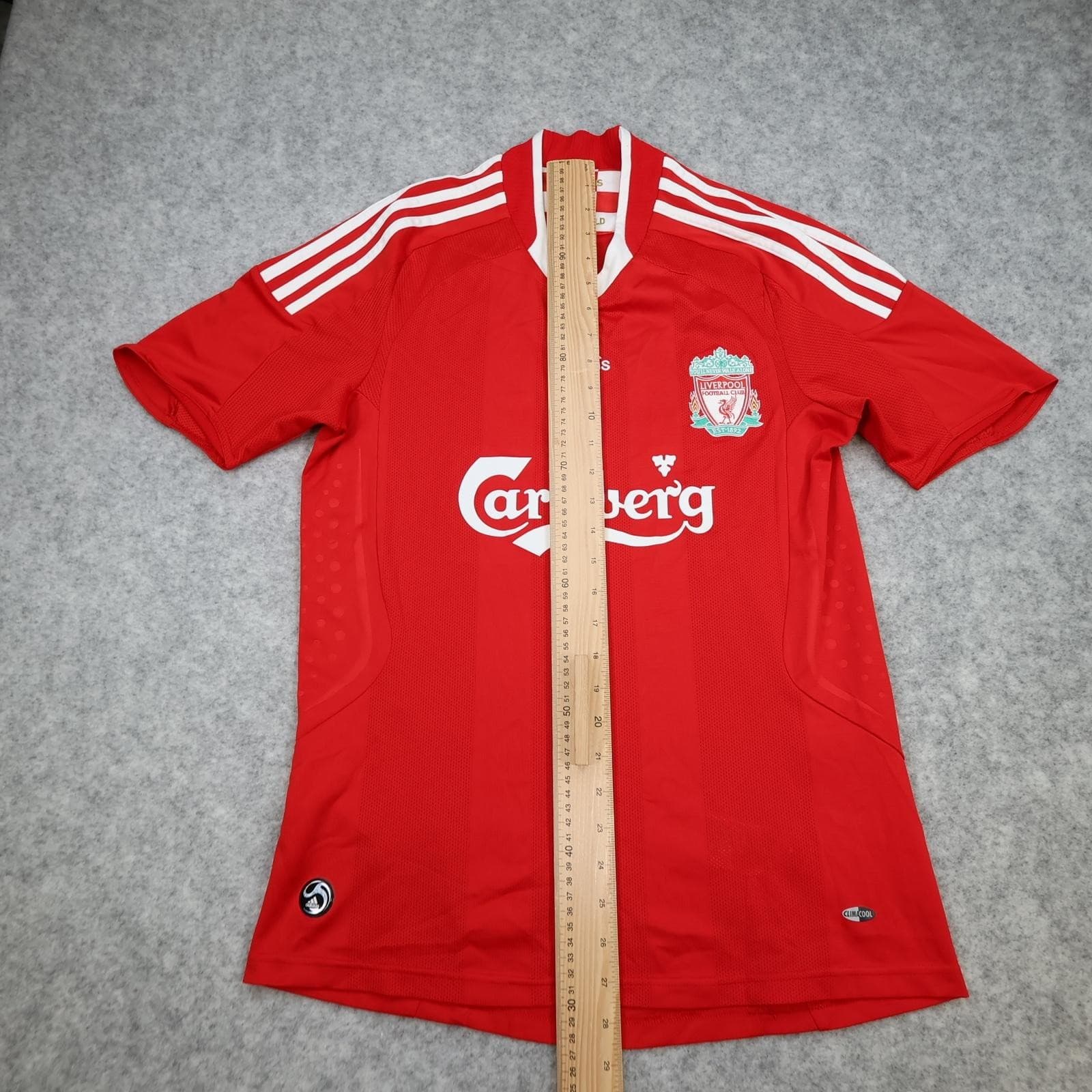 Liverpool Shirt Mens Medium Red Home 2008 2010 Football Adidas Agger 5 Jersey photo 16