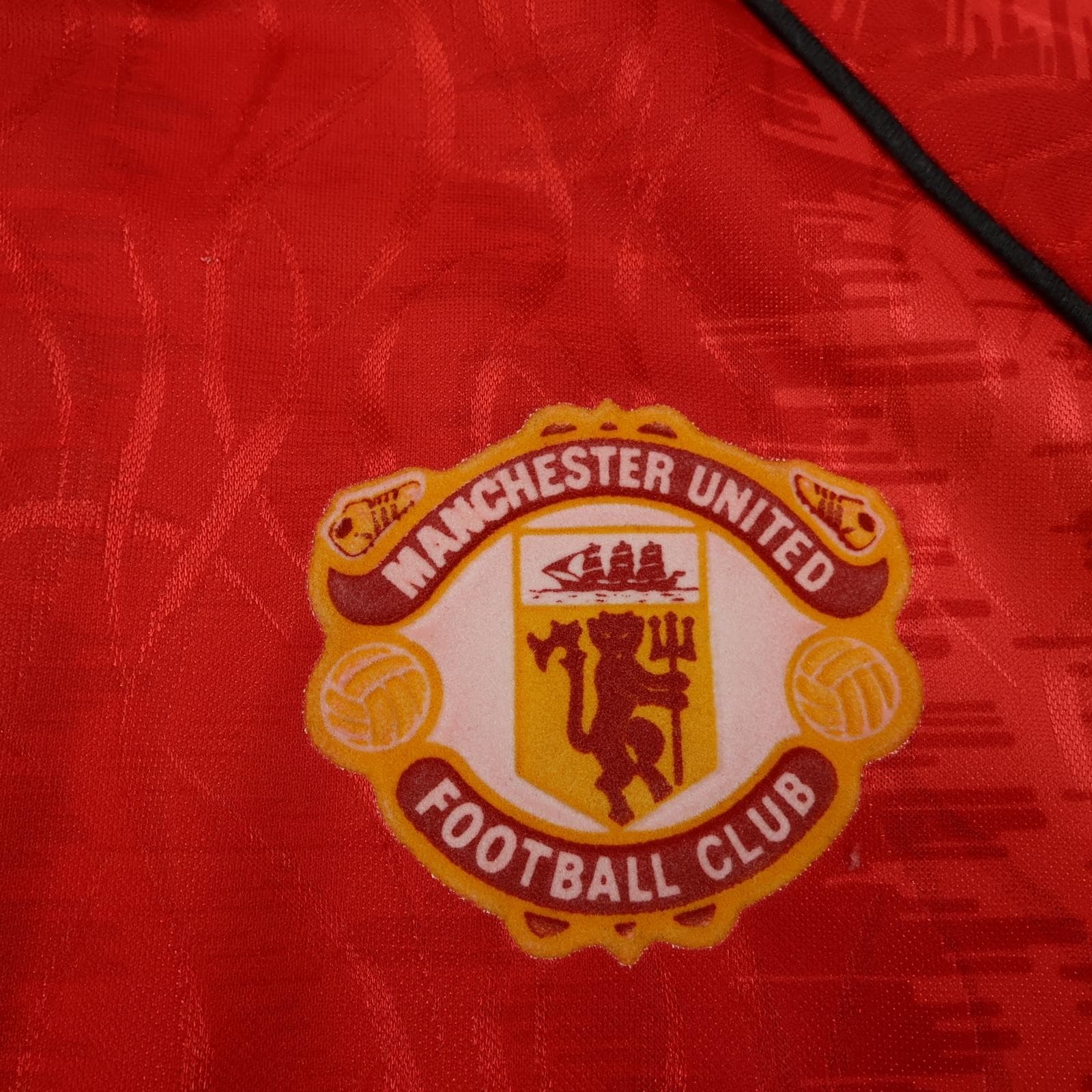 Vintage Manchester United Shirt Mens Medium Red Home 1990 92 Adidas Sharp Jersey photo 4