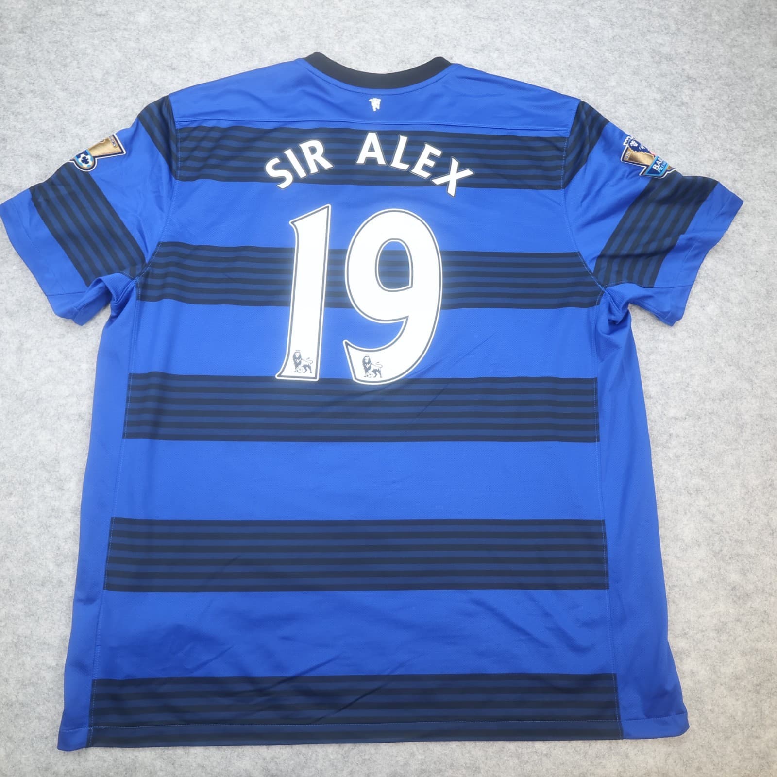 Manchester United Shirt 2XL Away Blue Home Kit 2011 2012 Jersey Alex Ferguson