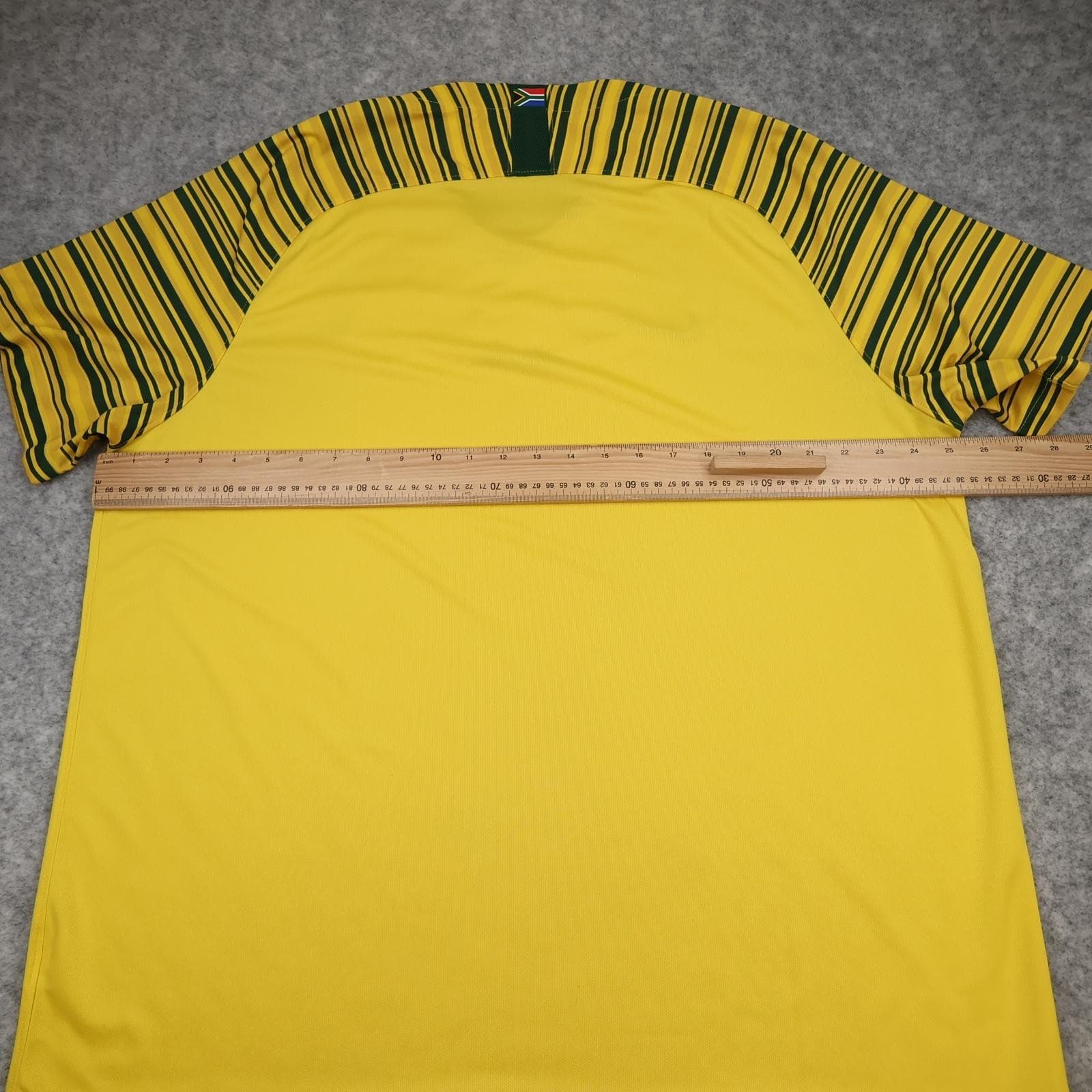 South Africa Home Shirt Mens 2XL Yellow 2018 Football Nike Dri Fit Soccer Jersey photo 8