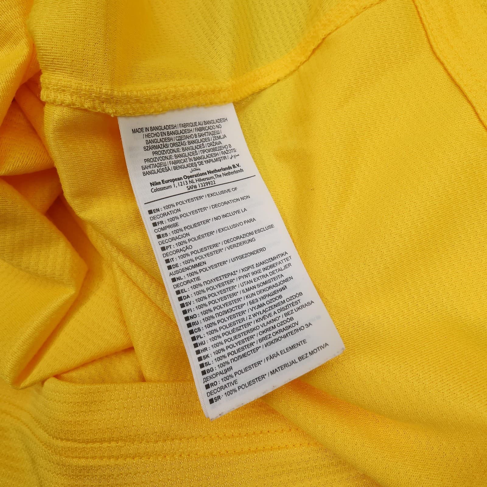 Arsenal Away Shirt Mens Medium Yellow 2013 2014 Nike Ozil 11 Soccer Jersey photo 15