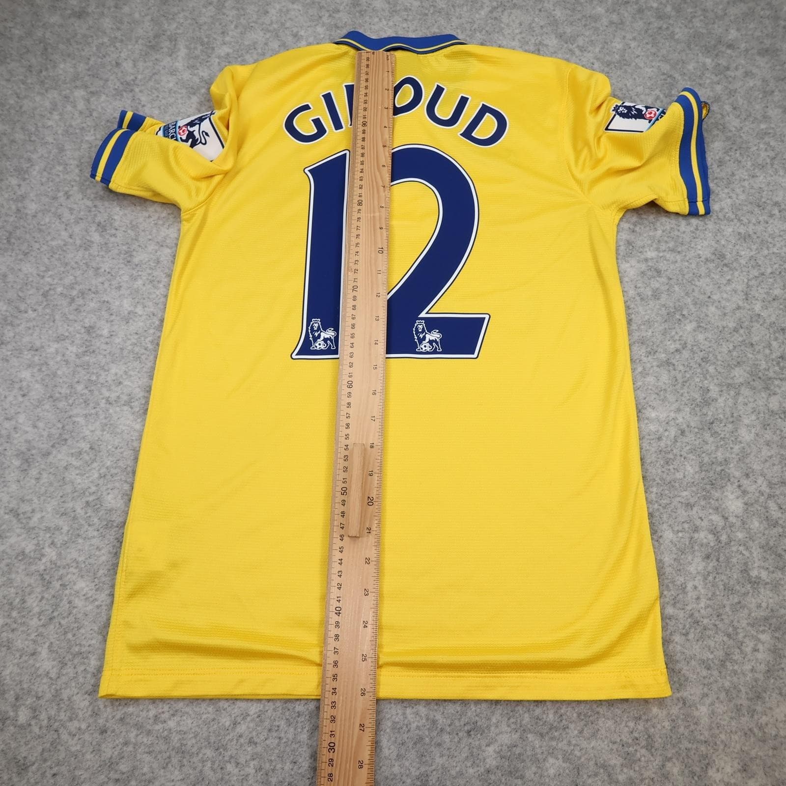 Arsenal Away Shirt Mens Small Yellow 2013 2014 EPL Nike Soccer Jersey Giroud 12 photo 17