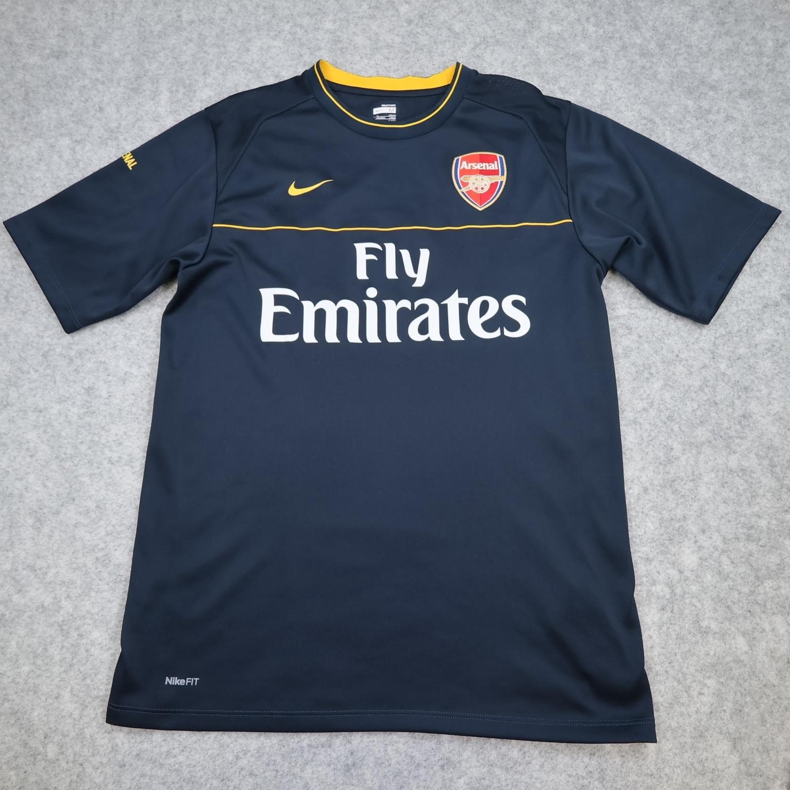 Arsenal Training Shirt Mens Medium Blue 2008 2009 Nike Emirates Soccer Jersey