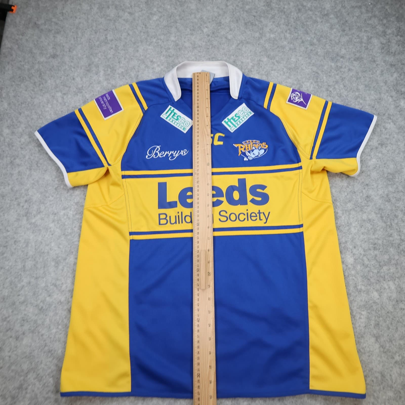 Leeds Rhinos Rugby Shirt Mens 2XL Blue Rugby League ISC 2009 Hesco photo 11