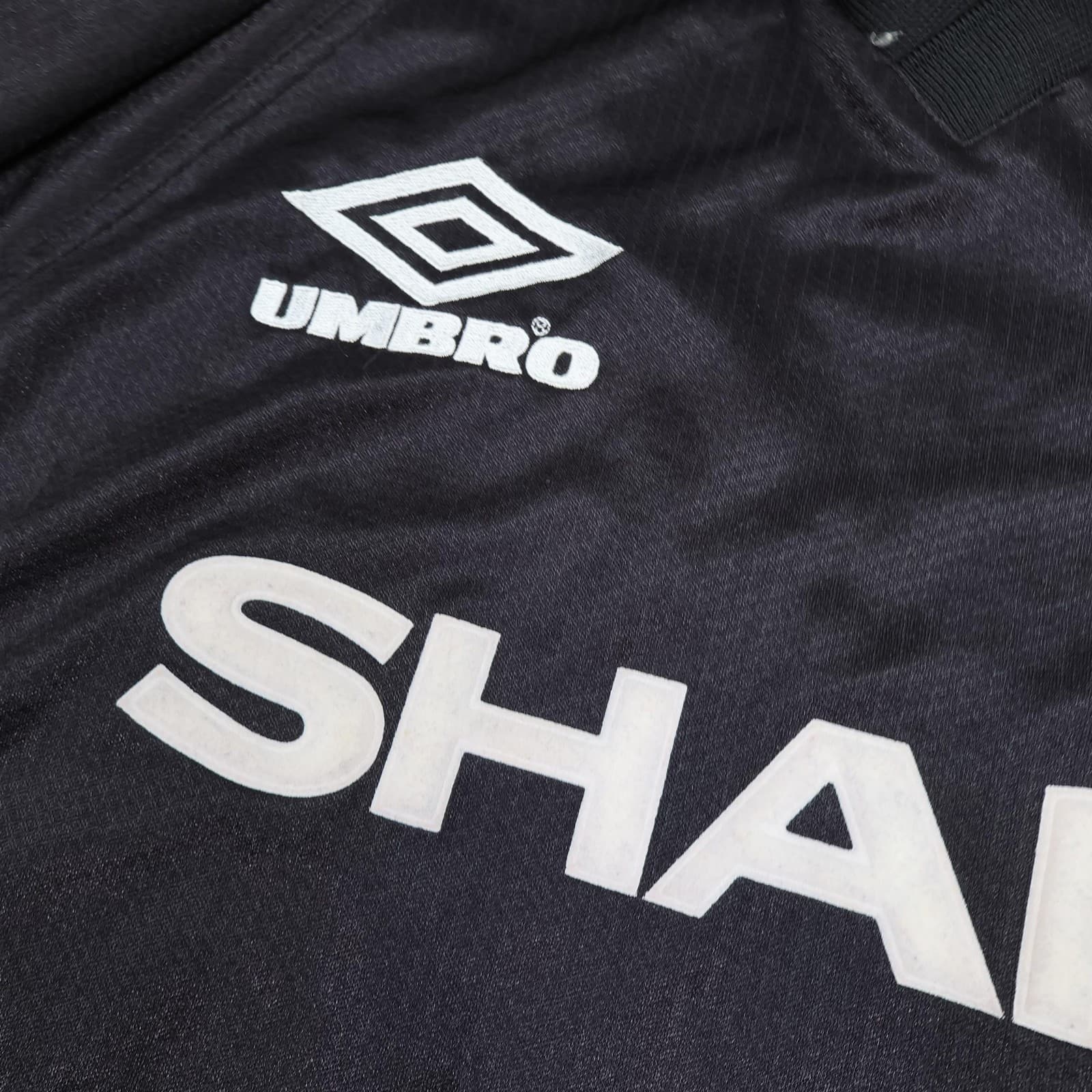 Vintage Manchester United Shirt 2XL Black Away Umbro 1998 1999 Keane Jersey photo 4