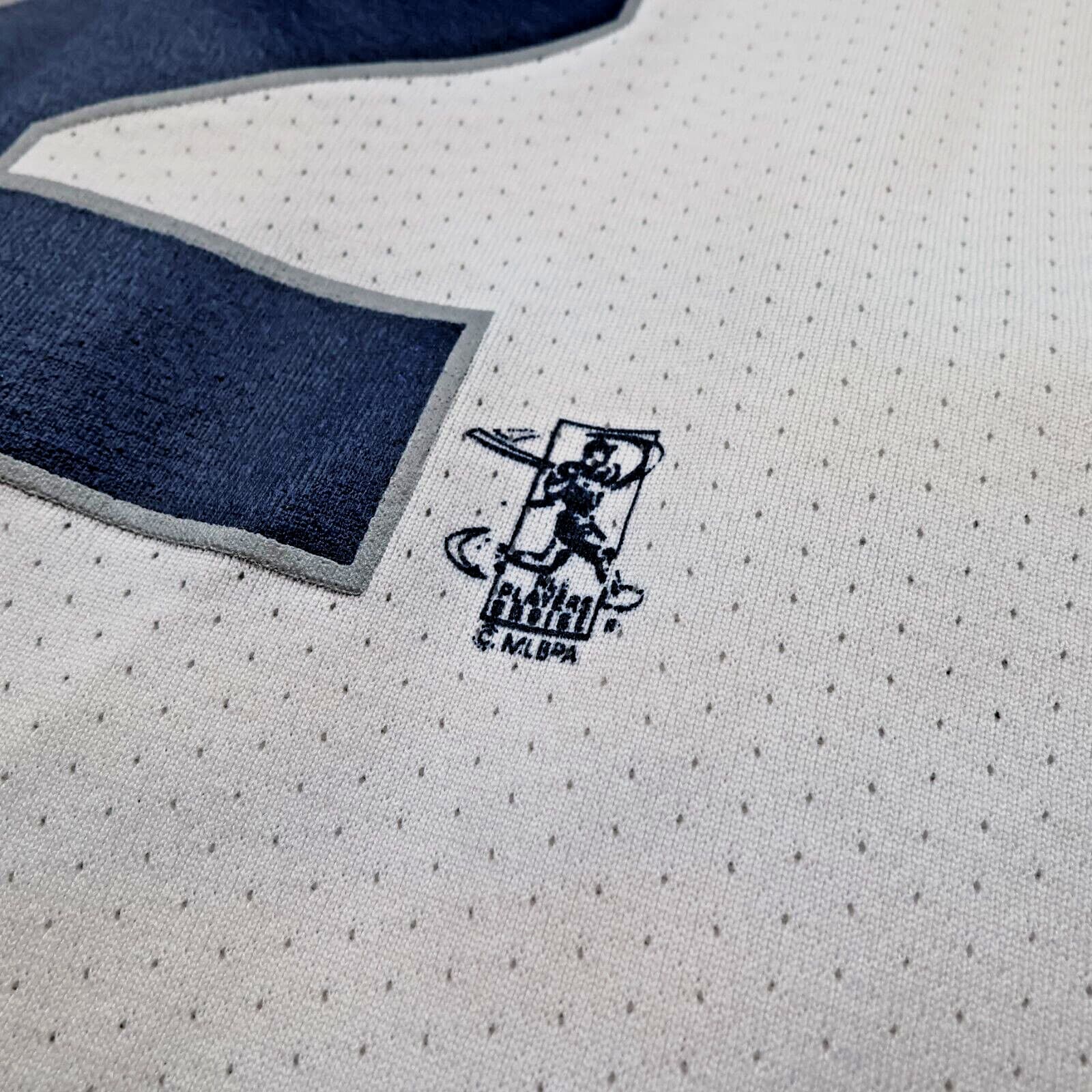 Vintage New York Yankees Jersey 2XL White Majestic Baseball Shirt Derek Jeter photo 10