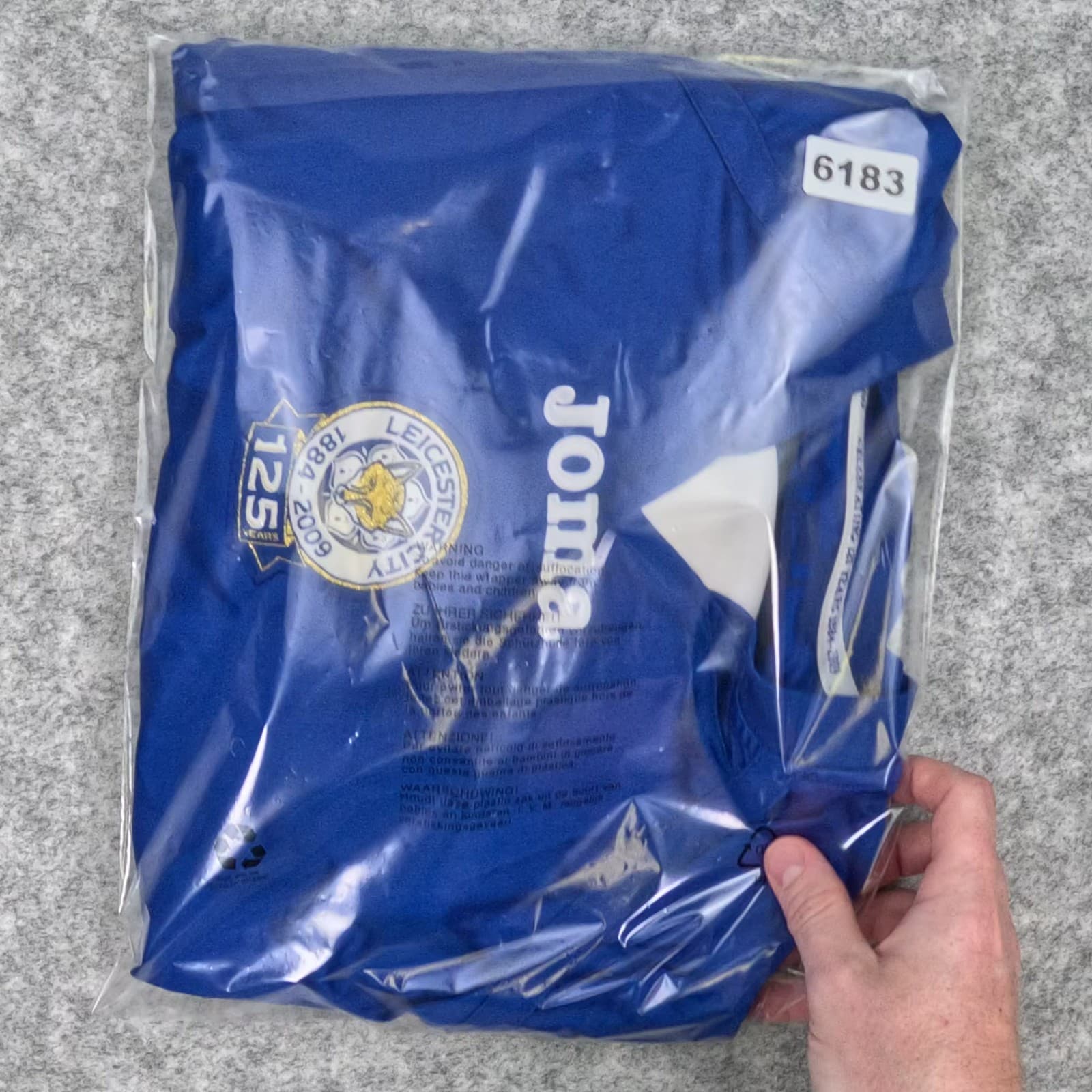Leicester City Football Shirt 3XL Blue Home 2009 10 Joma 125 Years Soccer Jersey photo 3